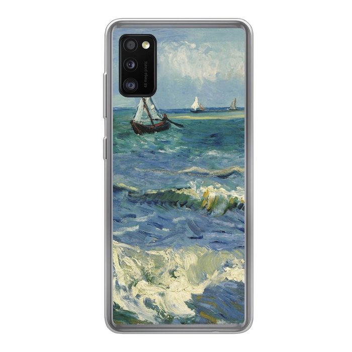 MuchoWow Handyhülle Meereslandschaft bei Les Saintes-Maries-de-la-Mer - Vincent van Gogh Handyhülle Samsung Galaxy A41 Smartphone-Bumper Print Handy