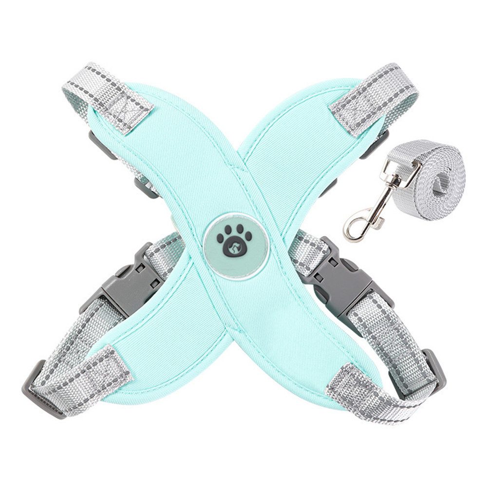 Ledander Hunde-Geschirr Hundegeschirr und Leinen-Set, verstellbares X-förmiges Anti-Zug, geeignet für kleine, mittlere und sehr kleine Hunde und Welpen