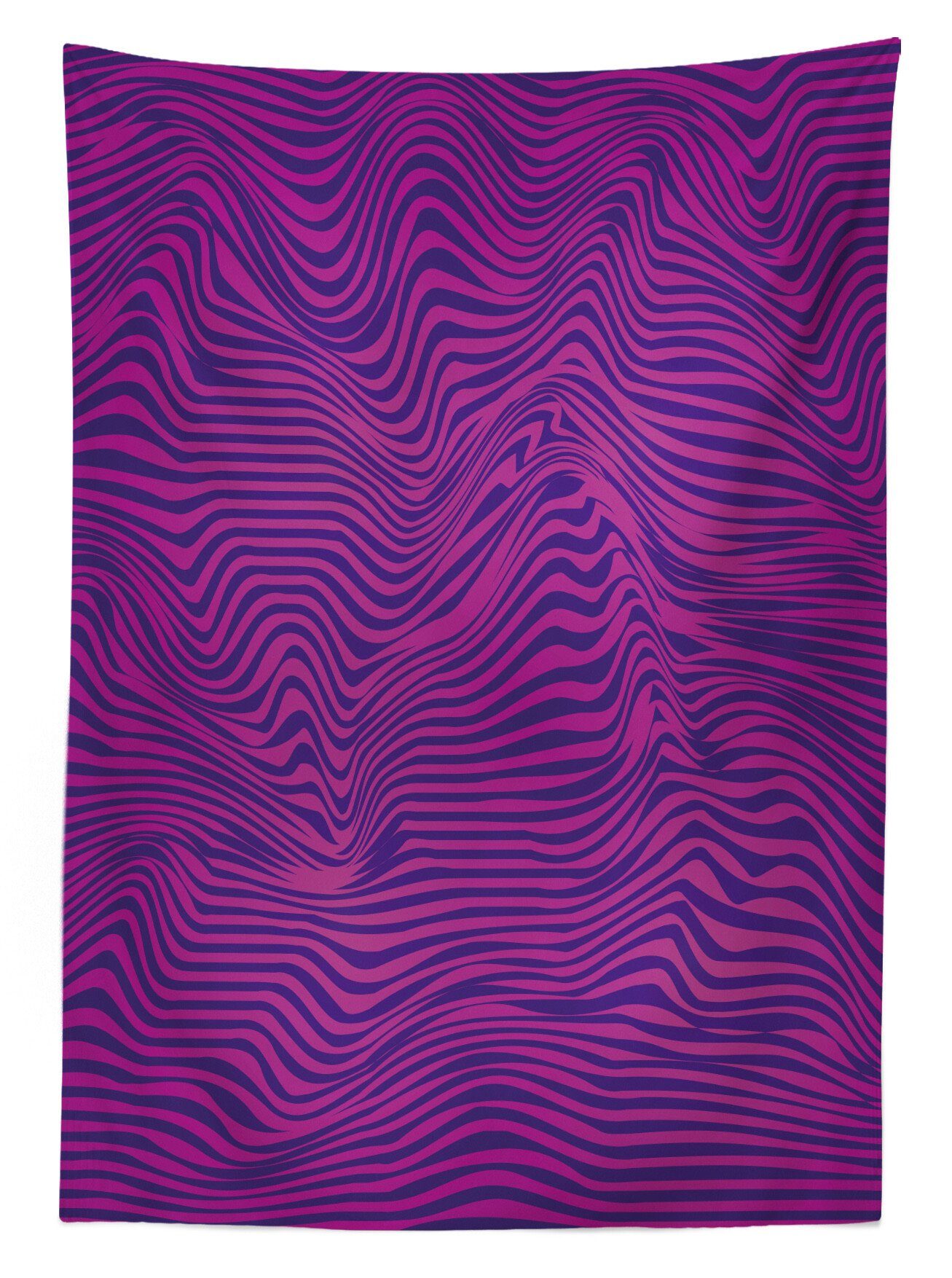 Farbfest 80er Außen Synthwave Tischdecke Waves Klare Farben, Bicolor den Für Waschbar Retro Abakuhaus geeignet Bereich