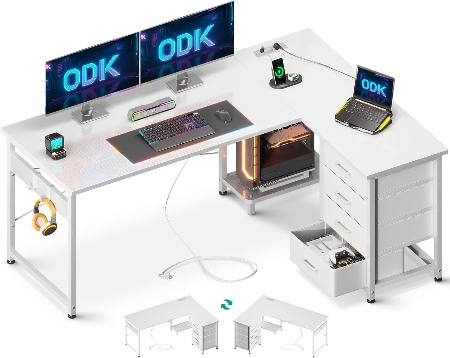 ODK Schreibtisch ODK Schreibtisch mit Schubladen, günstig online kaufen