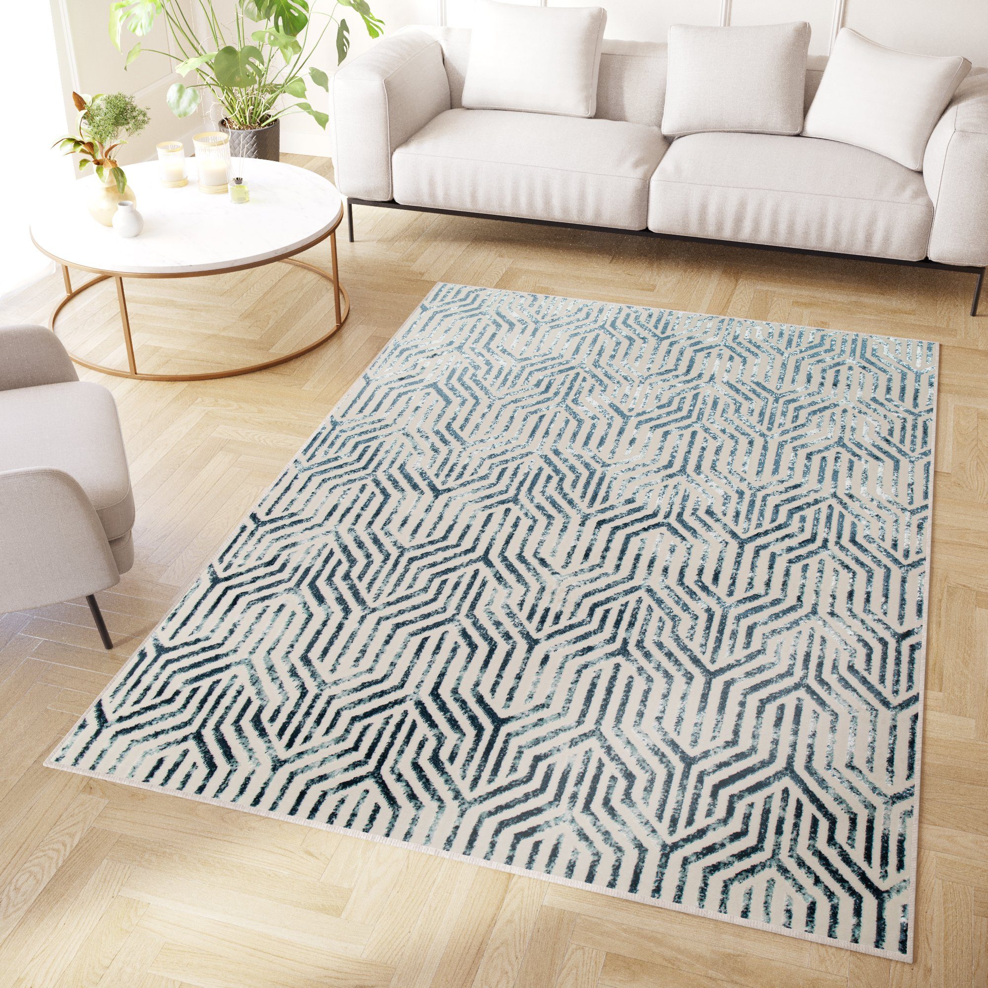Tapiso Teppich CRYSTAL, rechteckig, Höhe: 8 günstig online kaufen
