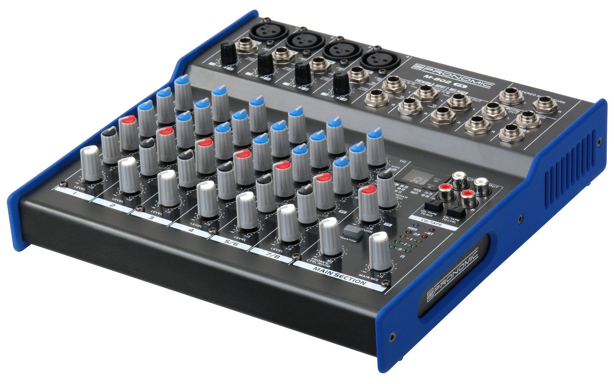 Mischpult M-802FX Live/Studio 8-Kanal DJ-Mixer