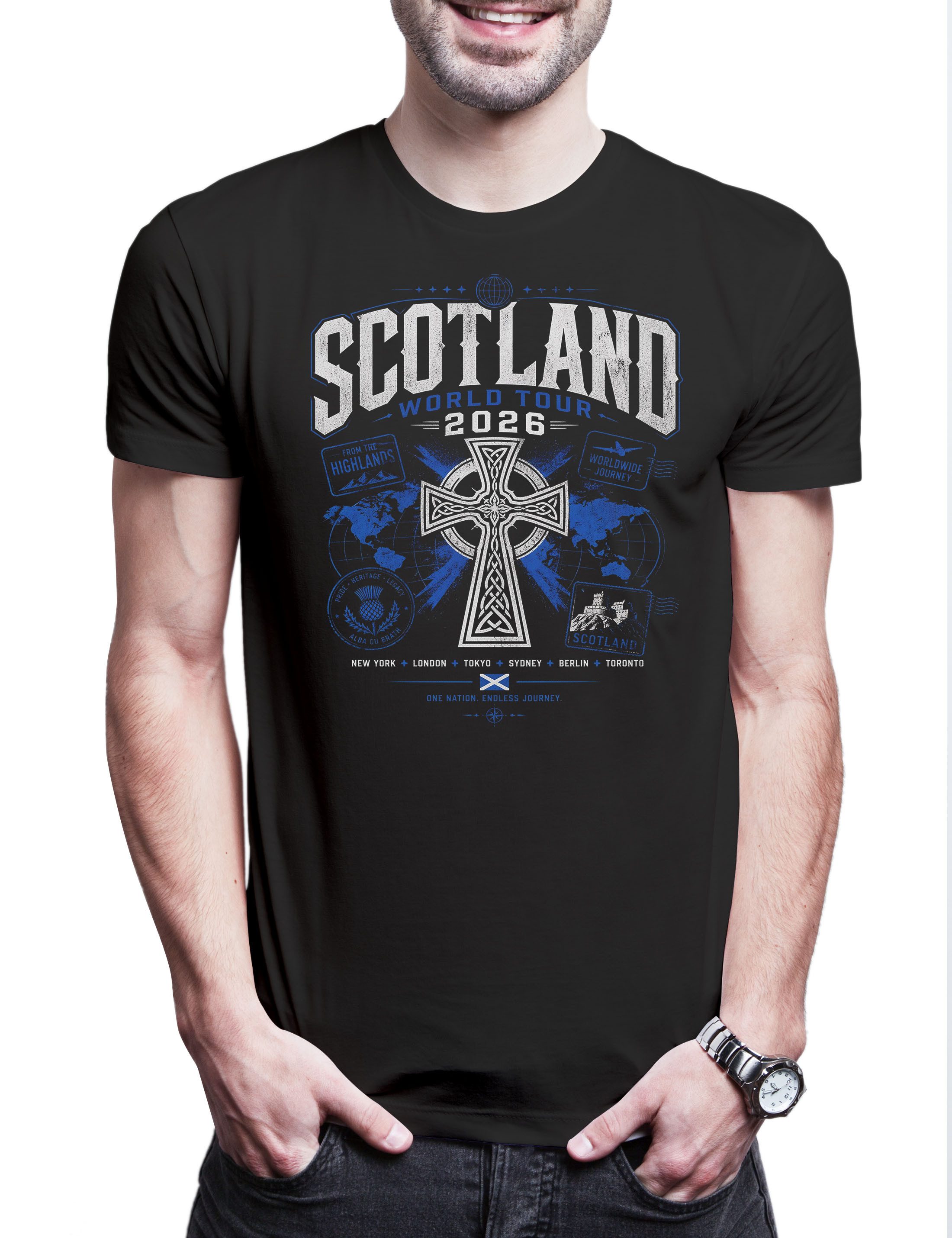 Urban Backwoods Print-Shirt Team Scotland Herren T-Shirt Schottland Scots Schotten Fußball WM (1-tlg) Soccer Football Turnier 2026