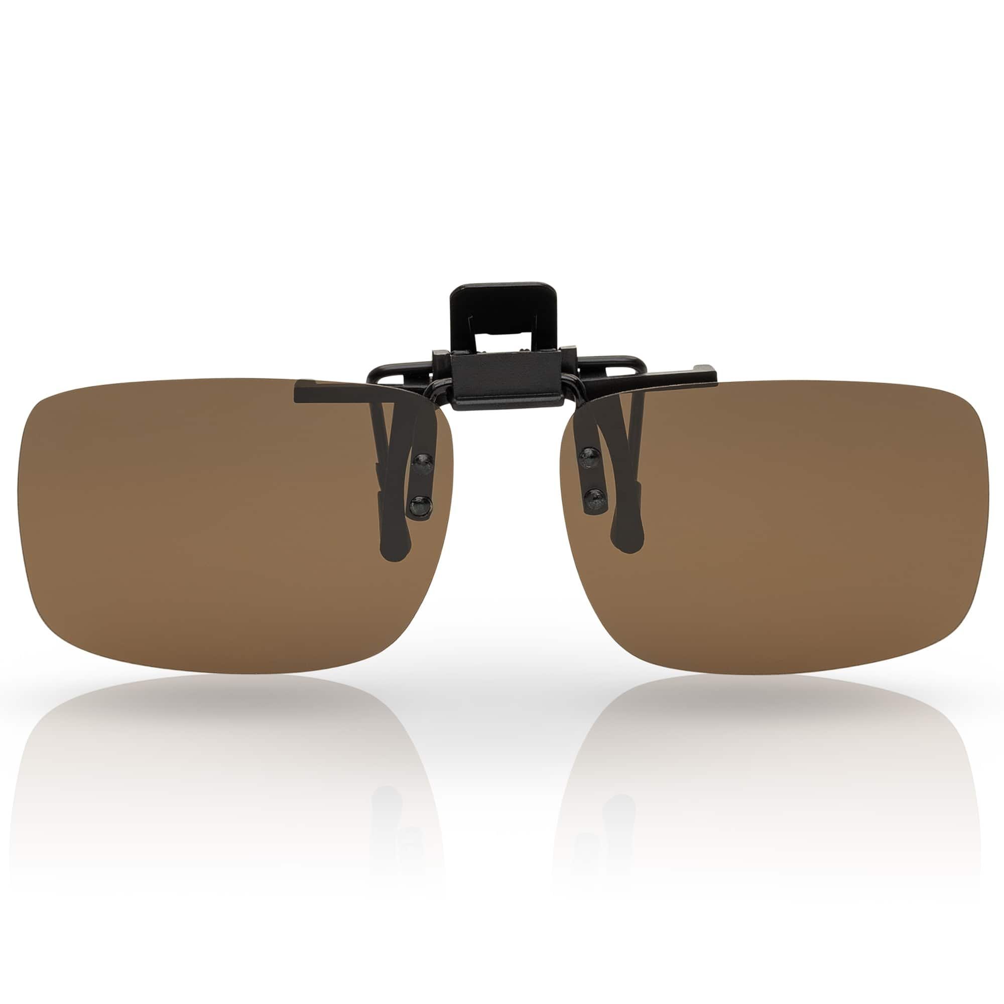 BEZLIT Eyewear Wayfarer Brillen Aufsatz Polarisiert Clip On (1-St) mit polarisierten Linsen Braun