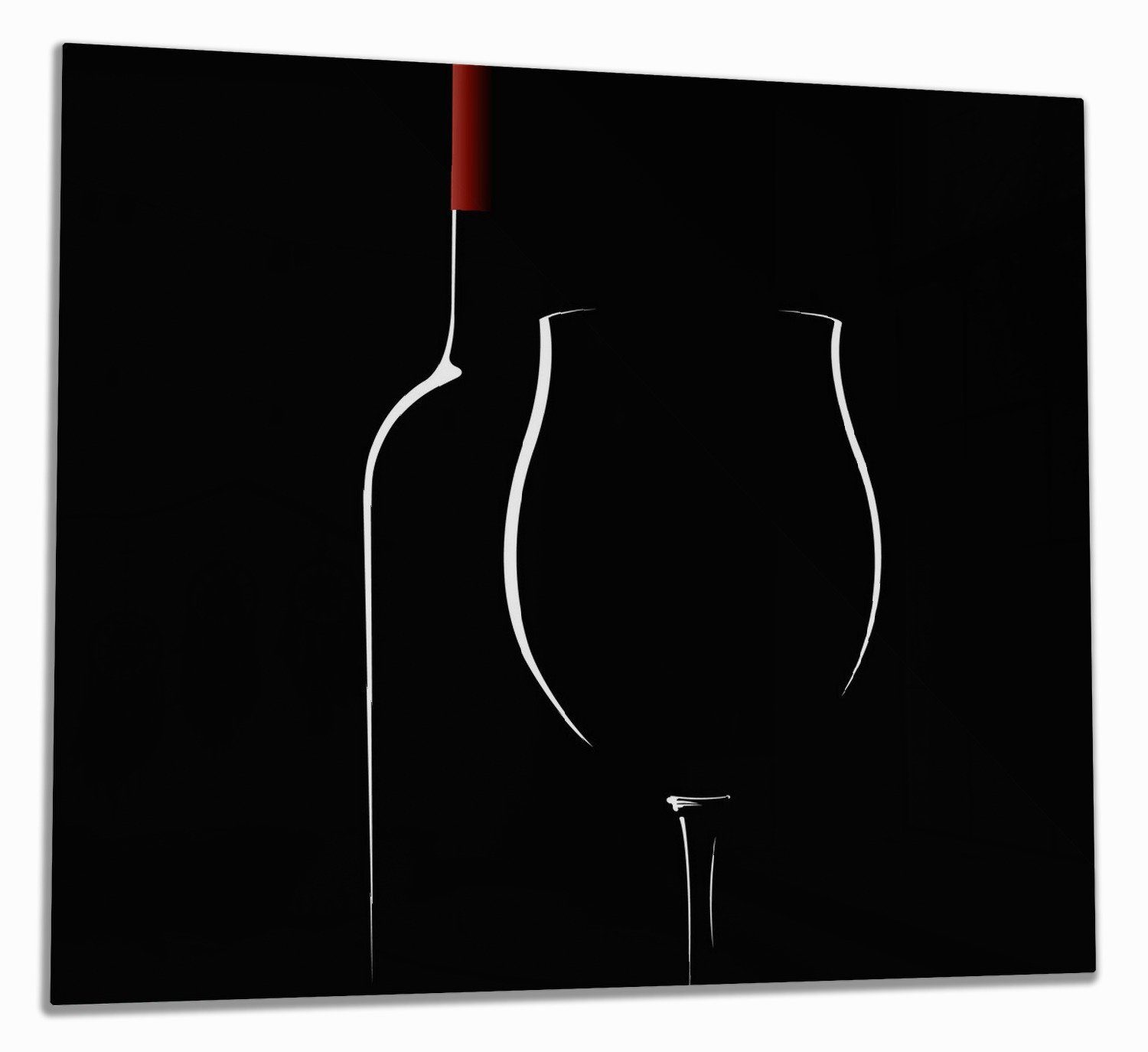 Wallario Herd-Abdeckplatte Rotwein bei Nacht, ESG-Sicherheitsglas, (Glasplatte, 1 tlg., inkl. 5mm Noppen), verschiedene Größen
