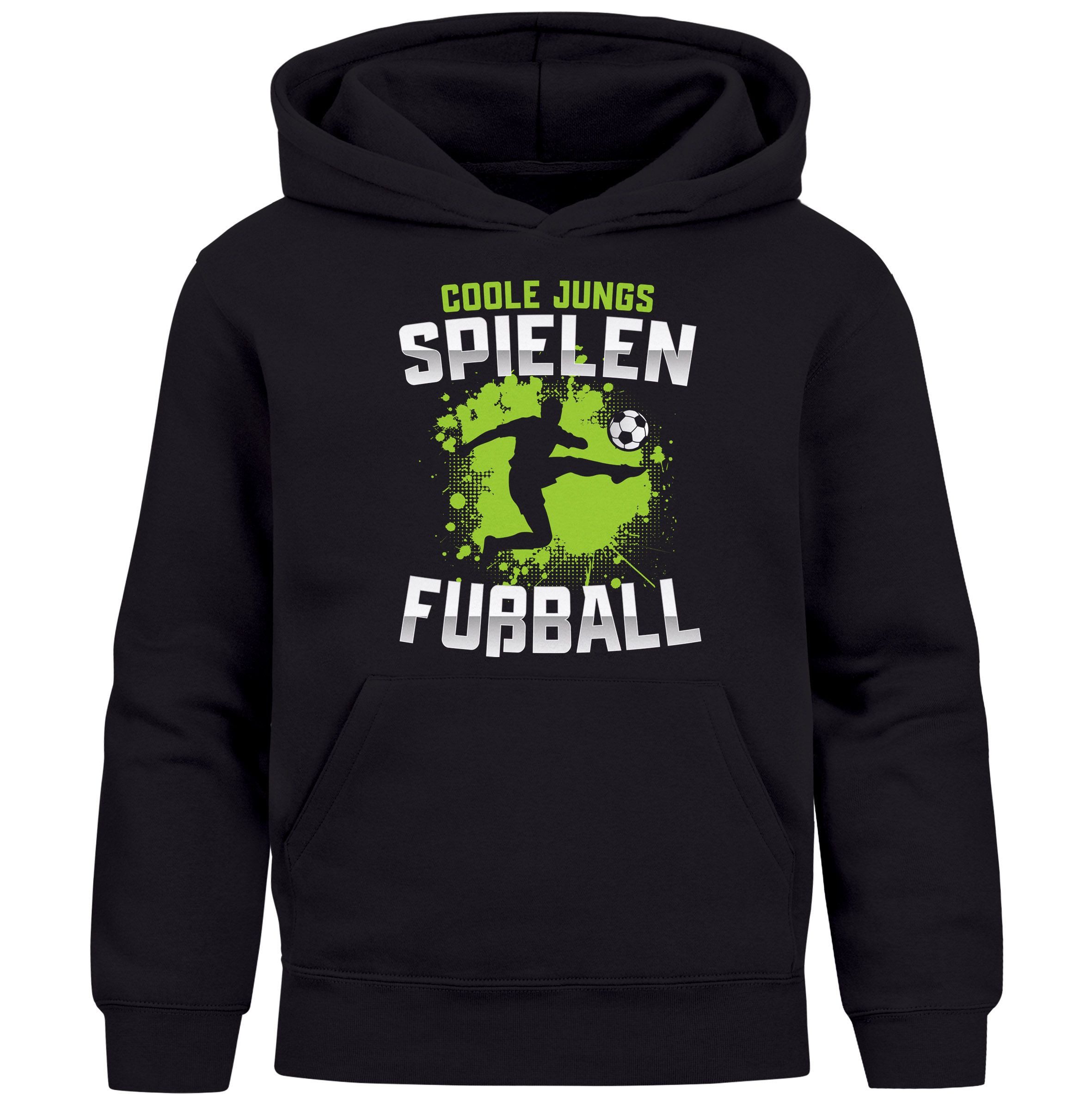 Hoodie Kinder Hoodie Kapuzenpullover Jungen Fußballmotiv Spruch lustig Zum