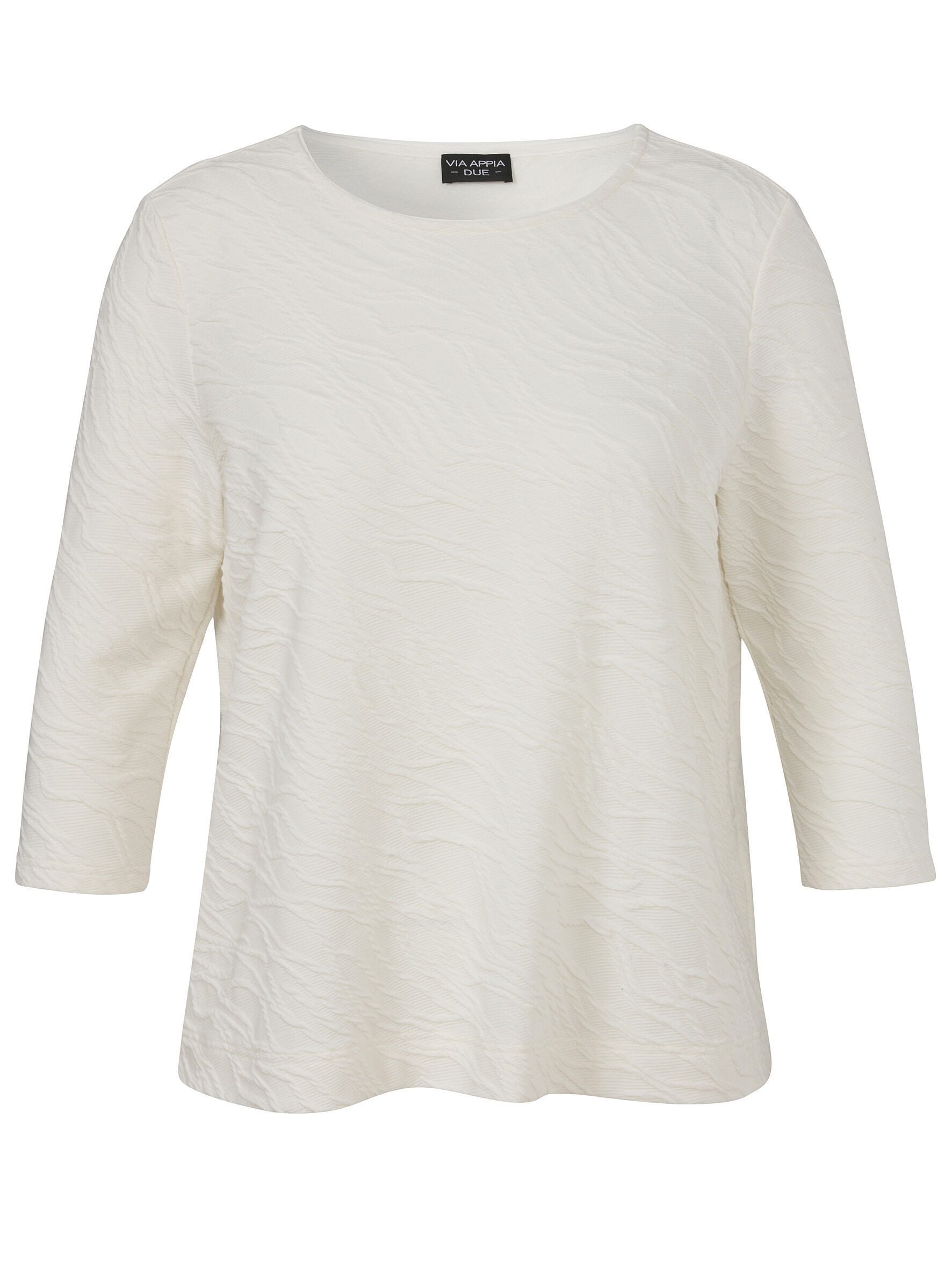 VIA APPIA DUE Rundhalsshirt (1-tlg) mit Strukturmuster, große Größen günstig online kaufen