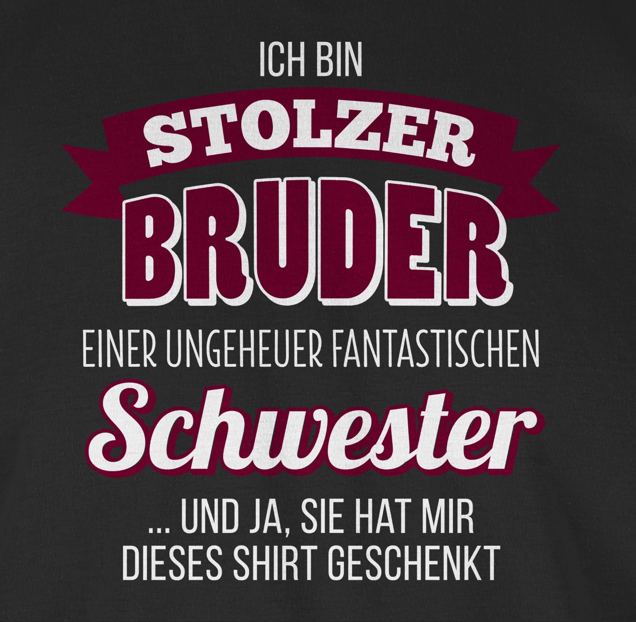Herren Shirts Shirtracer T-Shirt Ich bin stolzer Bruder - Bruder und Onkel Geschenk - Herren Premium T-Shirt Familie Geschenke