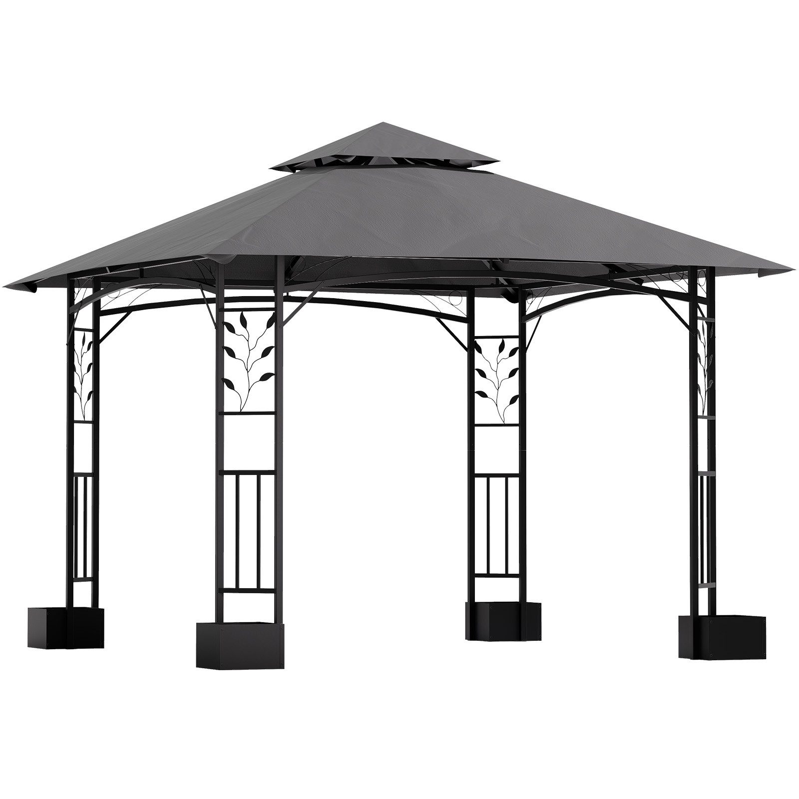 GUNJI Pavillon winterfest und wasserdicht, 3x3m Gartenpavillon mit Blumenka günstig online kaufen