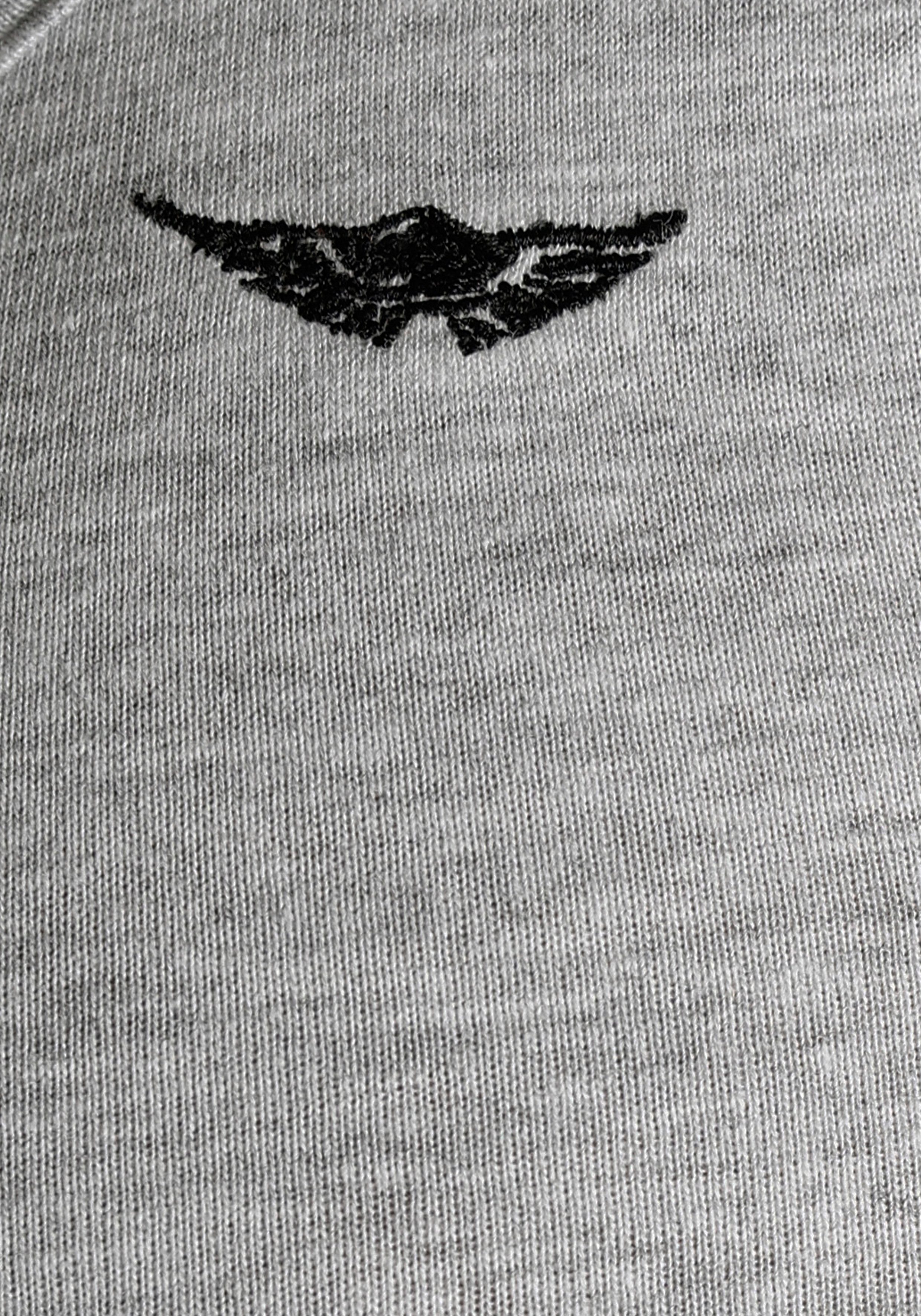 Arizona Tanktop mit Logo-Stickerei meliert grau