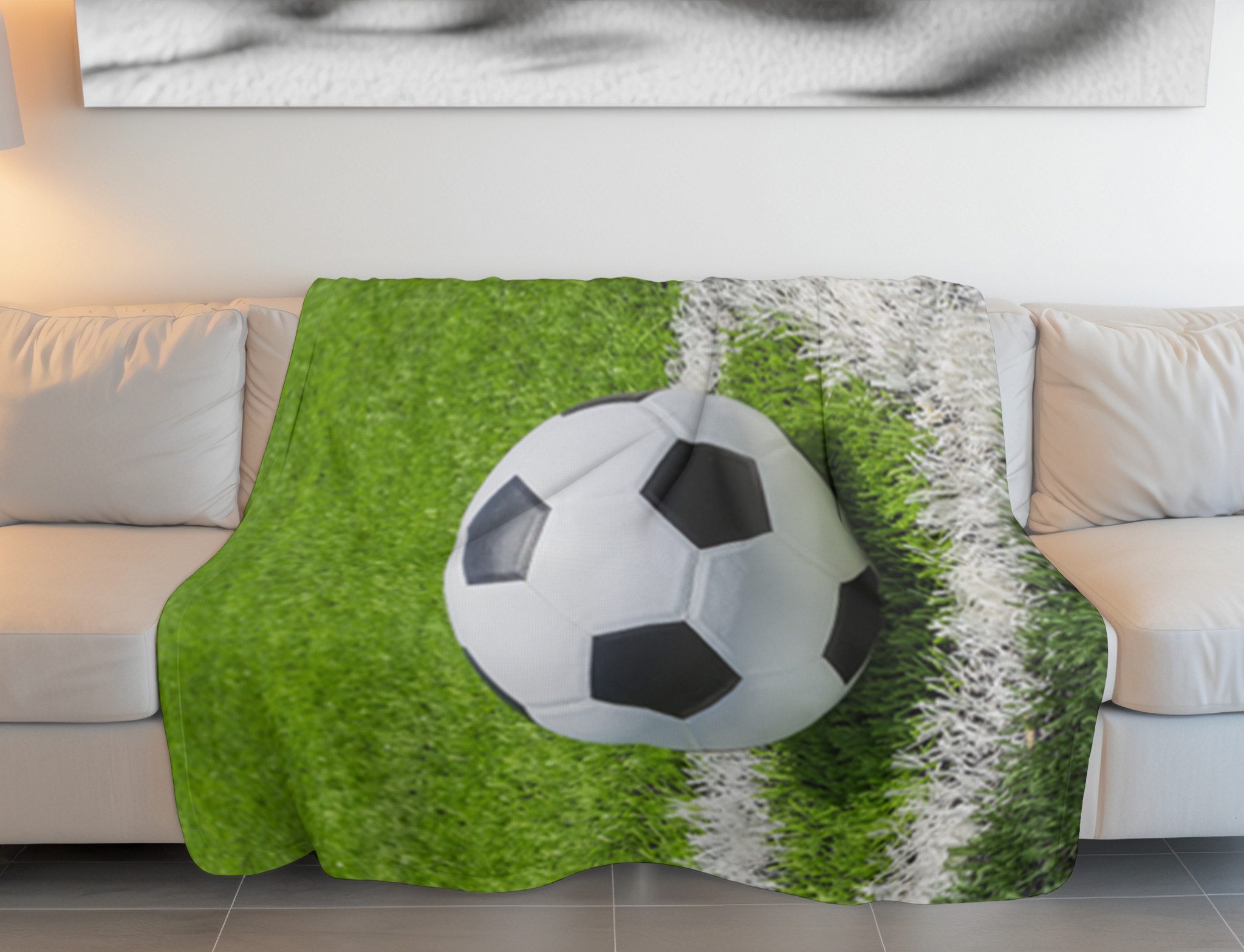 Wohndecke Fußball Fleece-Decke 100x150 cm Kuscheldecke günstig online kaufen