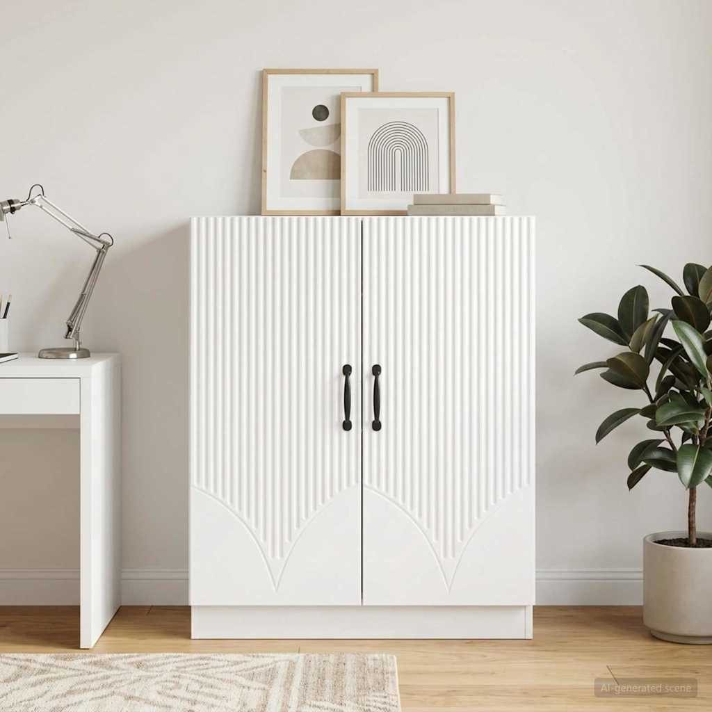 furnicato Buffet Sideboard 66 x 34,5 x 87 cm Hochglanz weiß