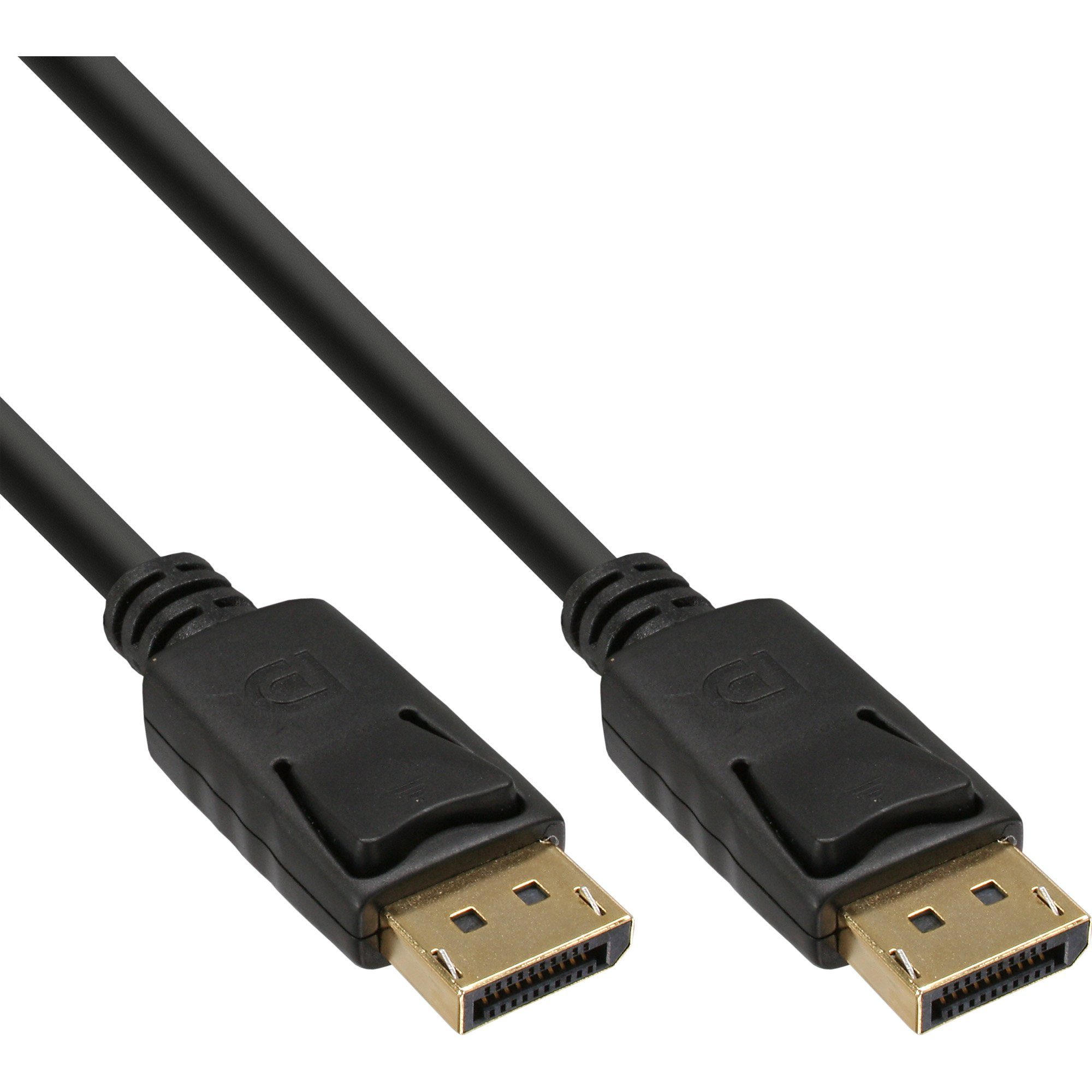 InLine® DisplayPort Kabel, schwarz, vergoldete Kontakte, 3m Computer-Kabel