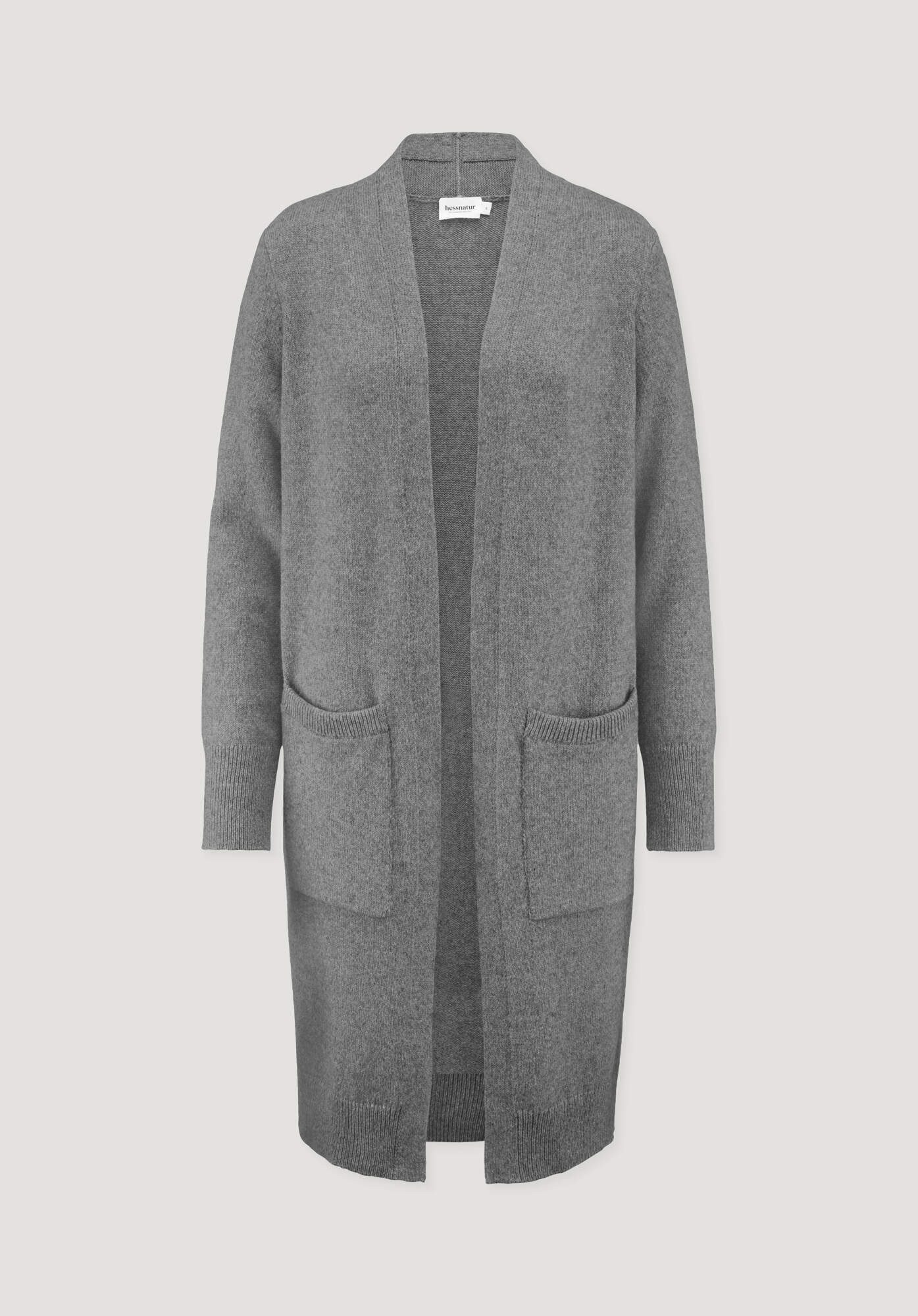 Hessnatur Strickjacke Relaxed aus Bio-Schurwolle mit Bio-Baumwolle (1-tlg)