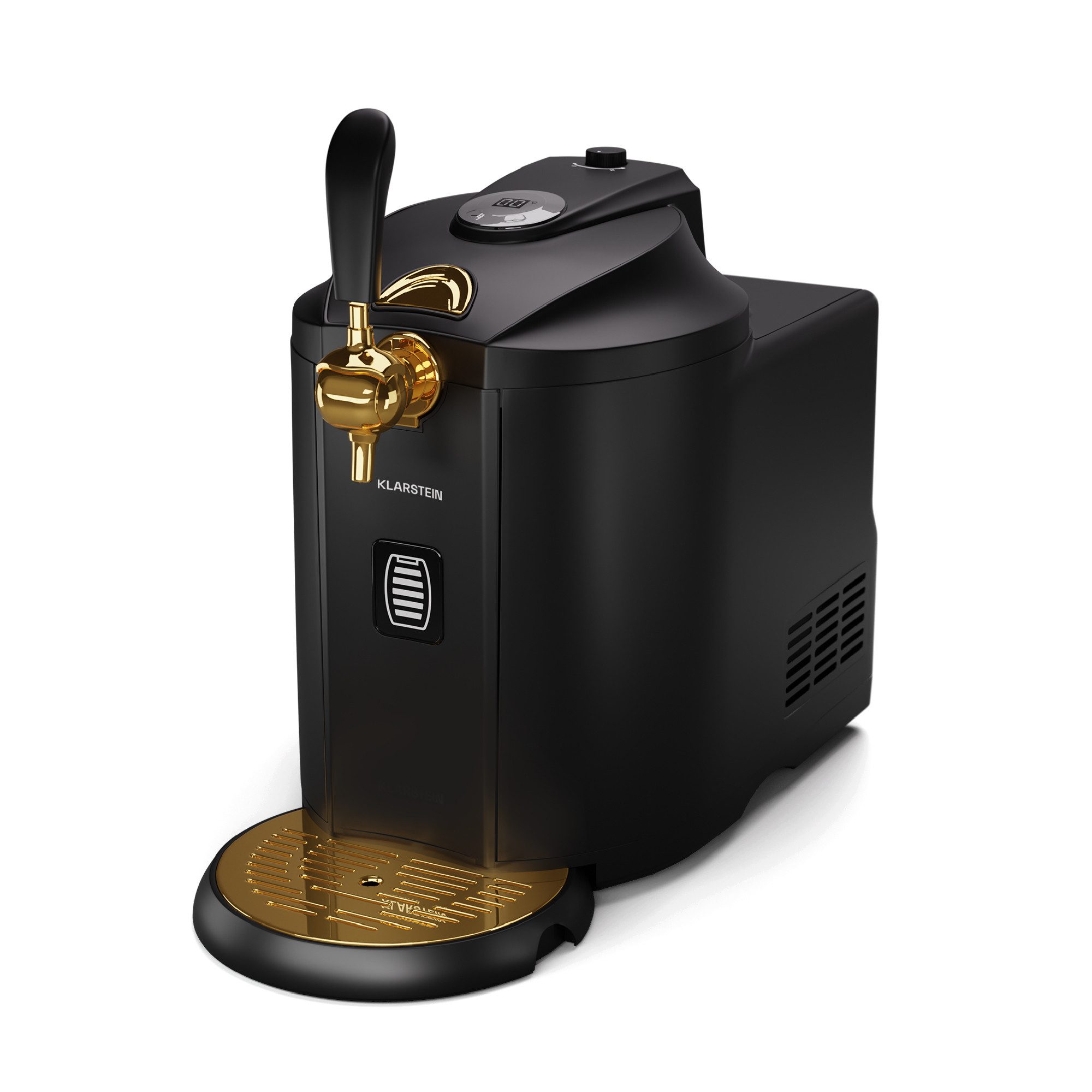 Klarstein Bierzapfanlage Beerkules, Kühlkompressor Bier Getränk 5 L LCD 120 W