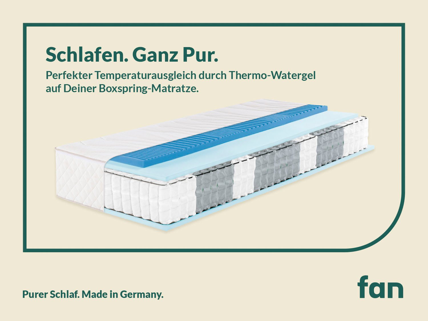 Taschenfederkernmatratze fan Boxspringmatratze m. Thermogelauflage, fan, günstig online kaufen