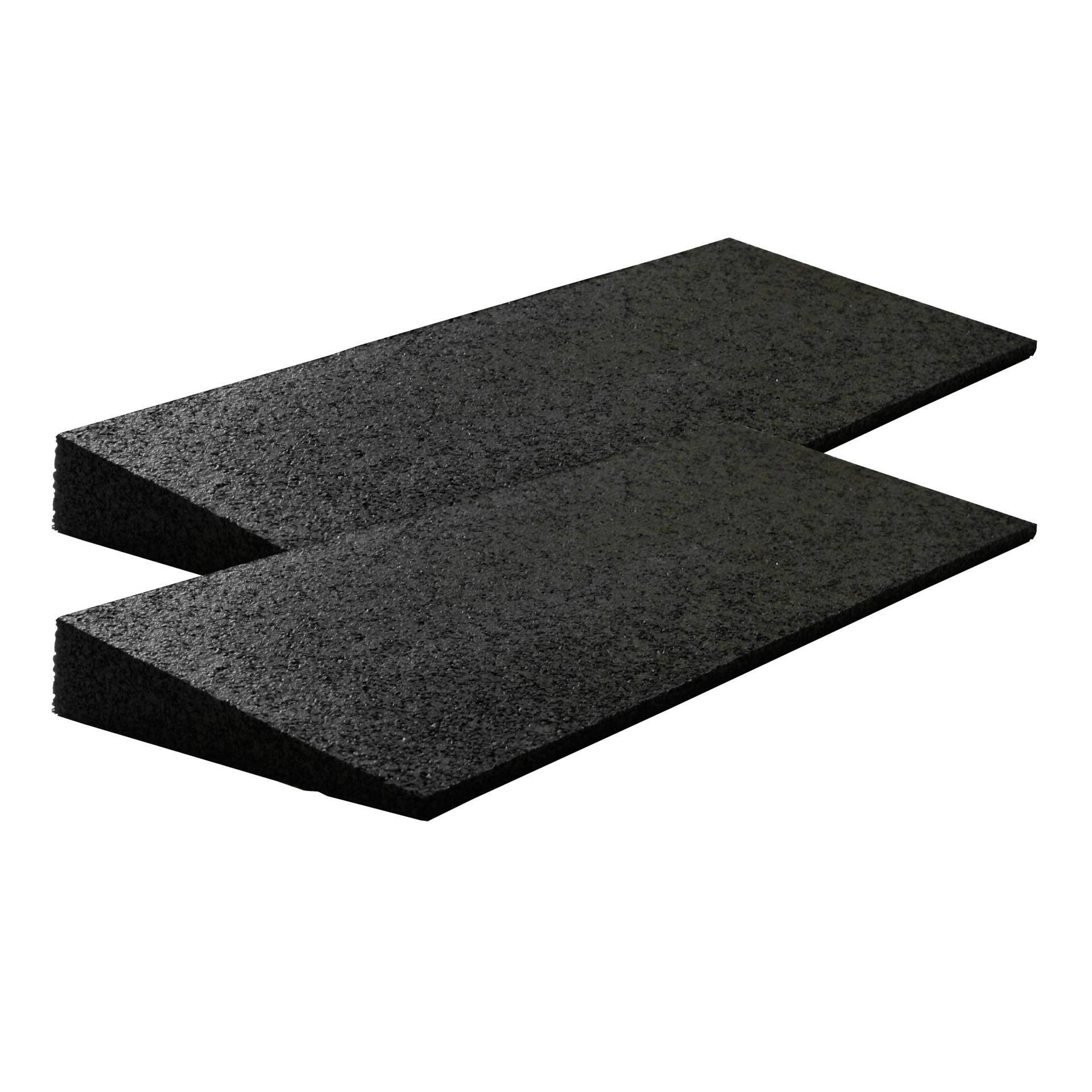 Szagato Auffahrrampe Bordsteinrampe Gummi 43mm 50x20x4,3cm Set= 2 Stück schwarz SZAGATO (SET-Angebot (VE=2 Stück), 1-St., 2 Rampen im SET), bis 5 to. belastbar