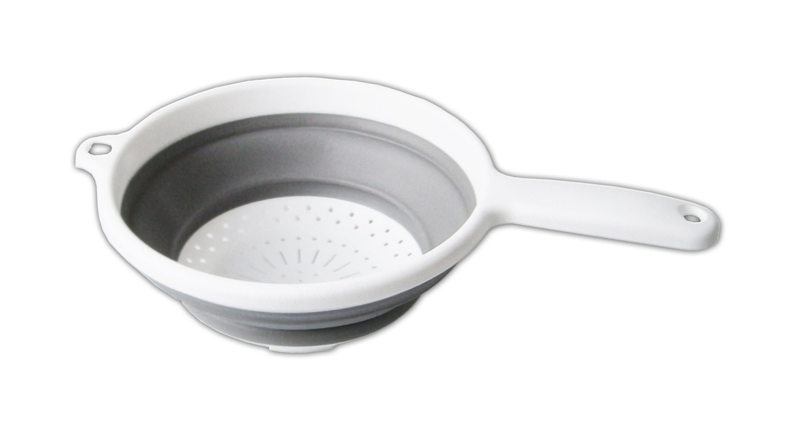 Arte Regal Seiher SEIHER faltbar Ø20cm Weiss/Grau Silikon Küchensieb Nudelsieb 16, Küchensieb Abtropfsieb Sieb – Bild 2 von 4