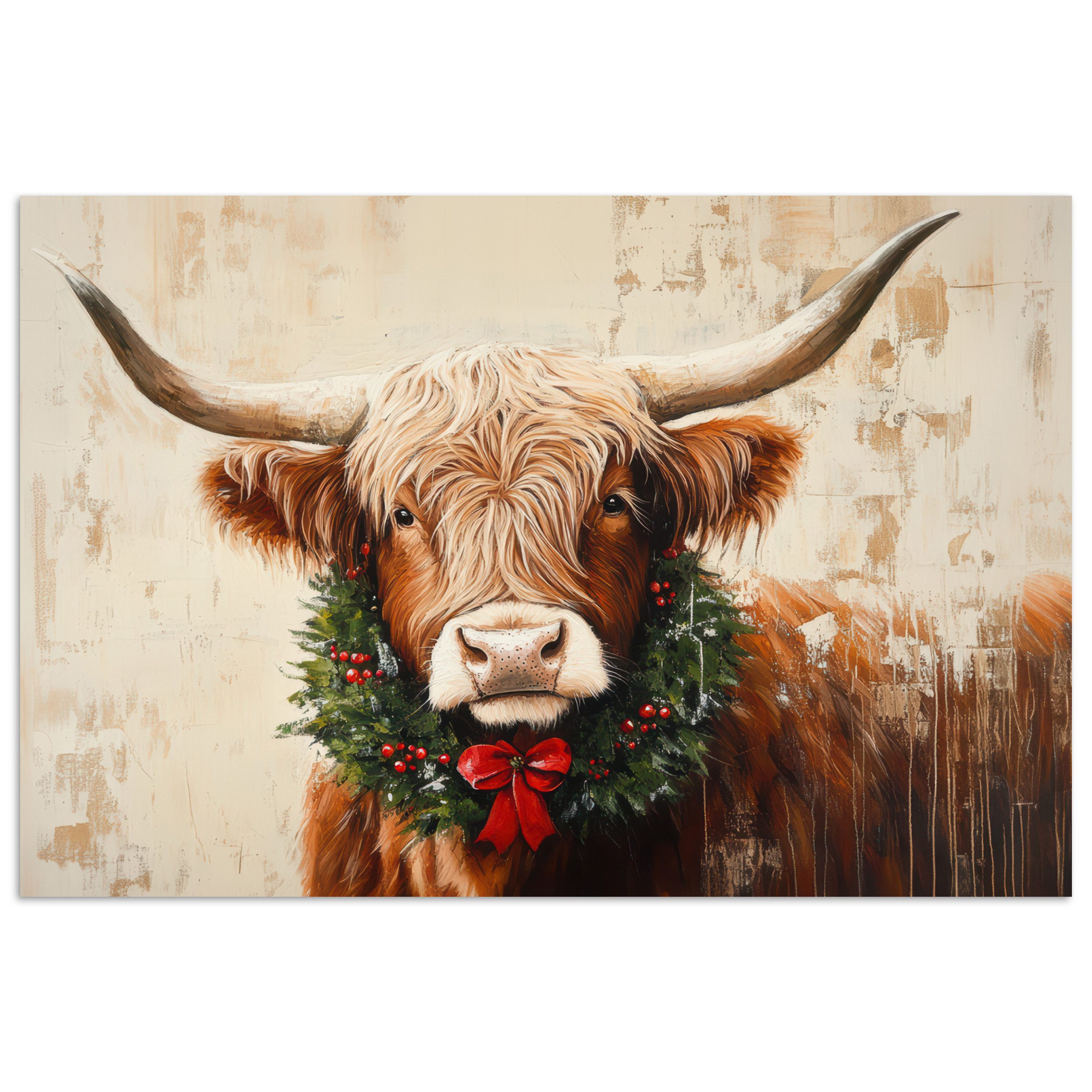 MuchoWow Poster Weihnachten - Schottischer Highlander günstig online kaufen