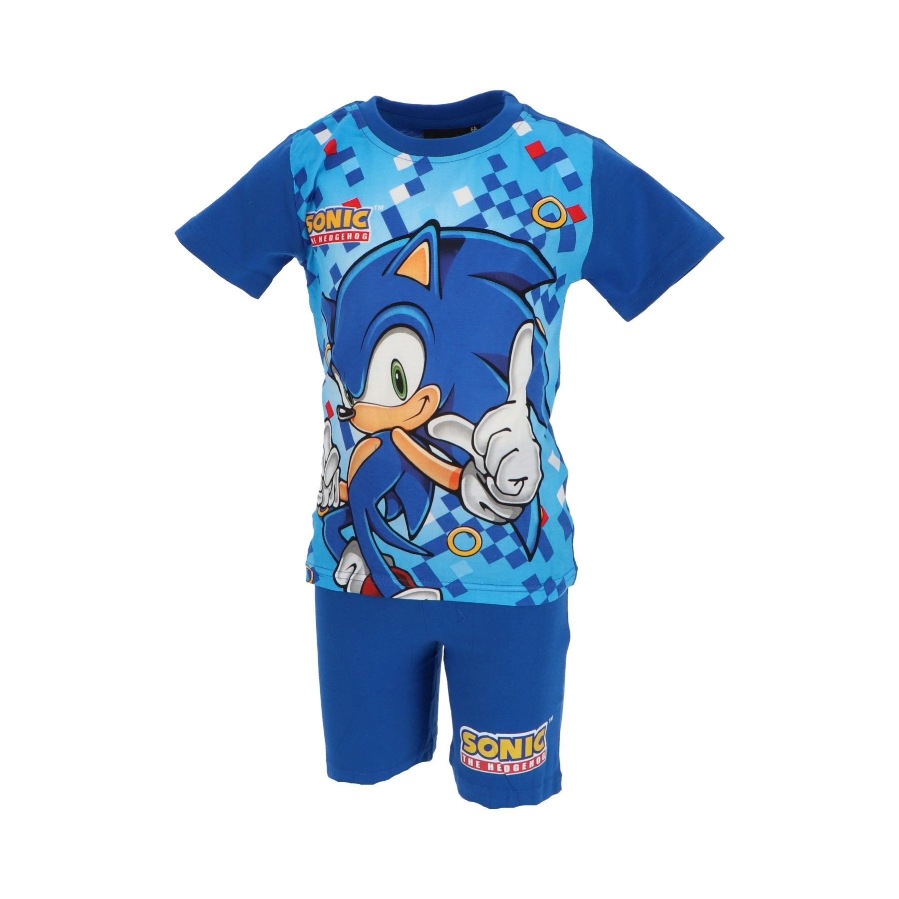Sonic The Hedgehog Pyjama Shortama – Kinderpyjama & Sommer Schlafanzug aus 100% Baumwolle