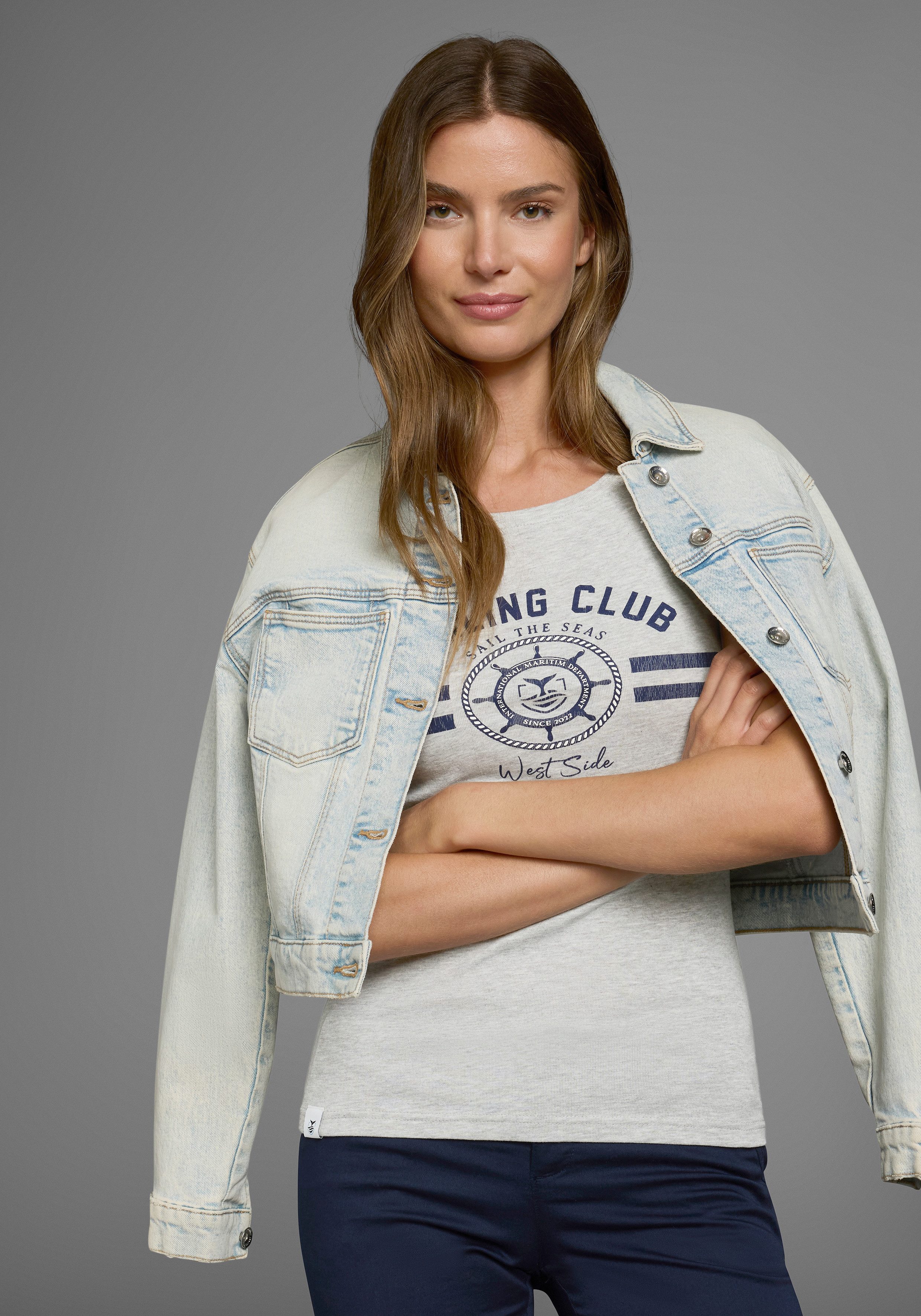 DELMAO T-Shirt (Packung, 2-tlg., 2er-Pack) im maritimen Design mit Aufschla günstig online kaufen