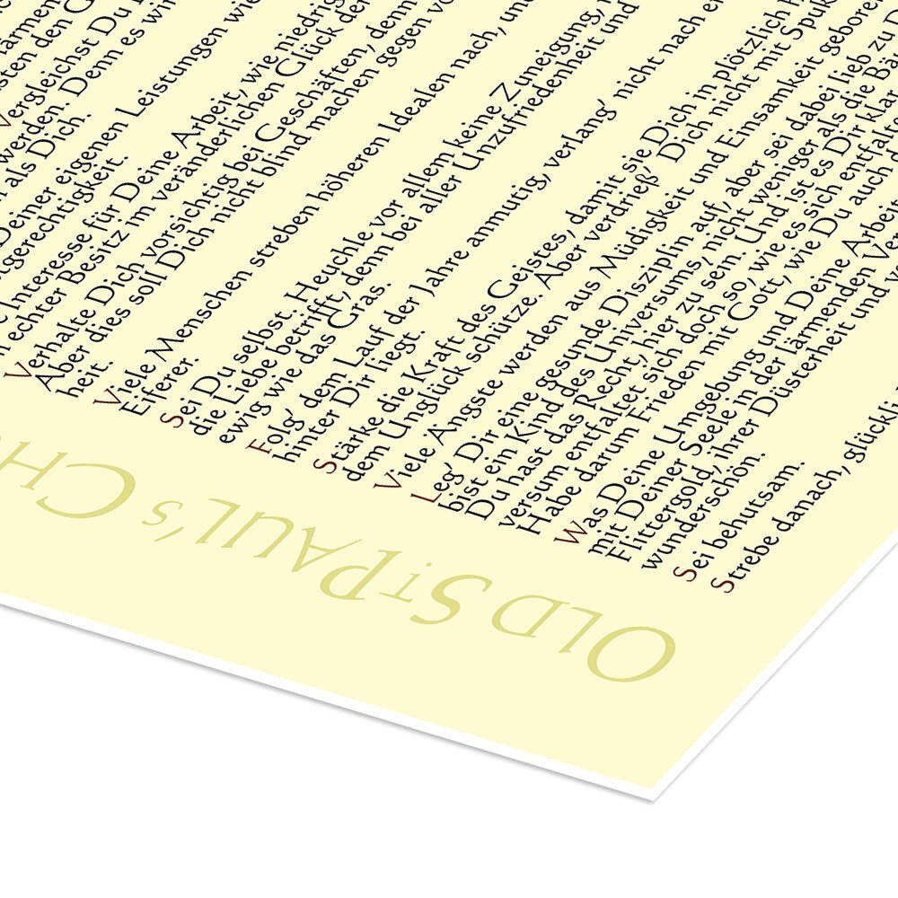 Posterlounge Wandbild Desiderata III, Dirk H. Wendt, erhältlich als Poster, Leinwandbild, Wandsticker oder Acrylglasbild
