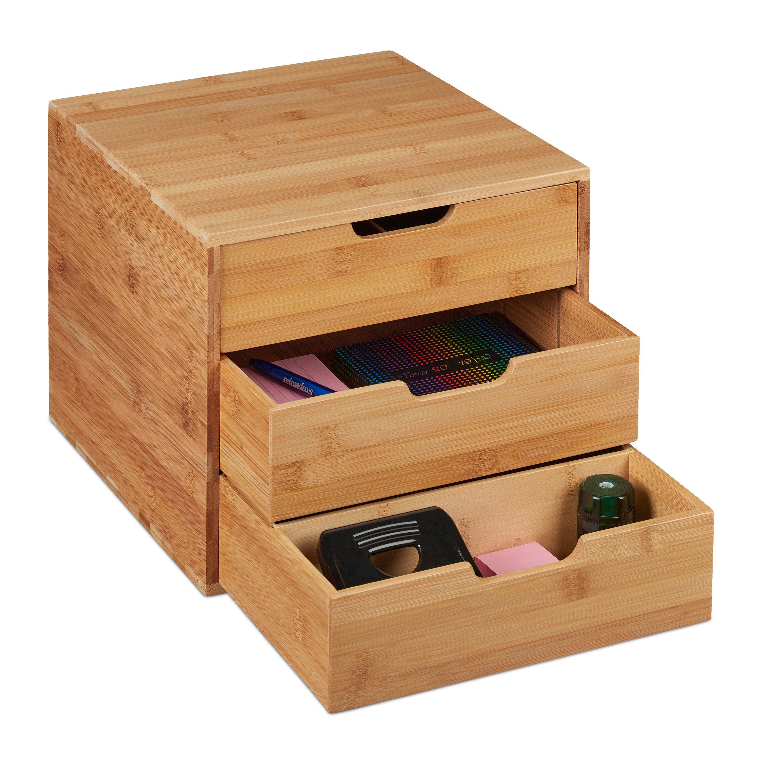 relaxdays Organizer Schreibtisch Organizer 3 Schubladen (1 St)