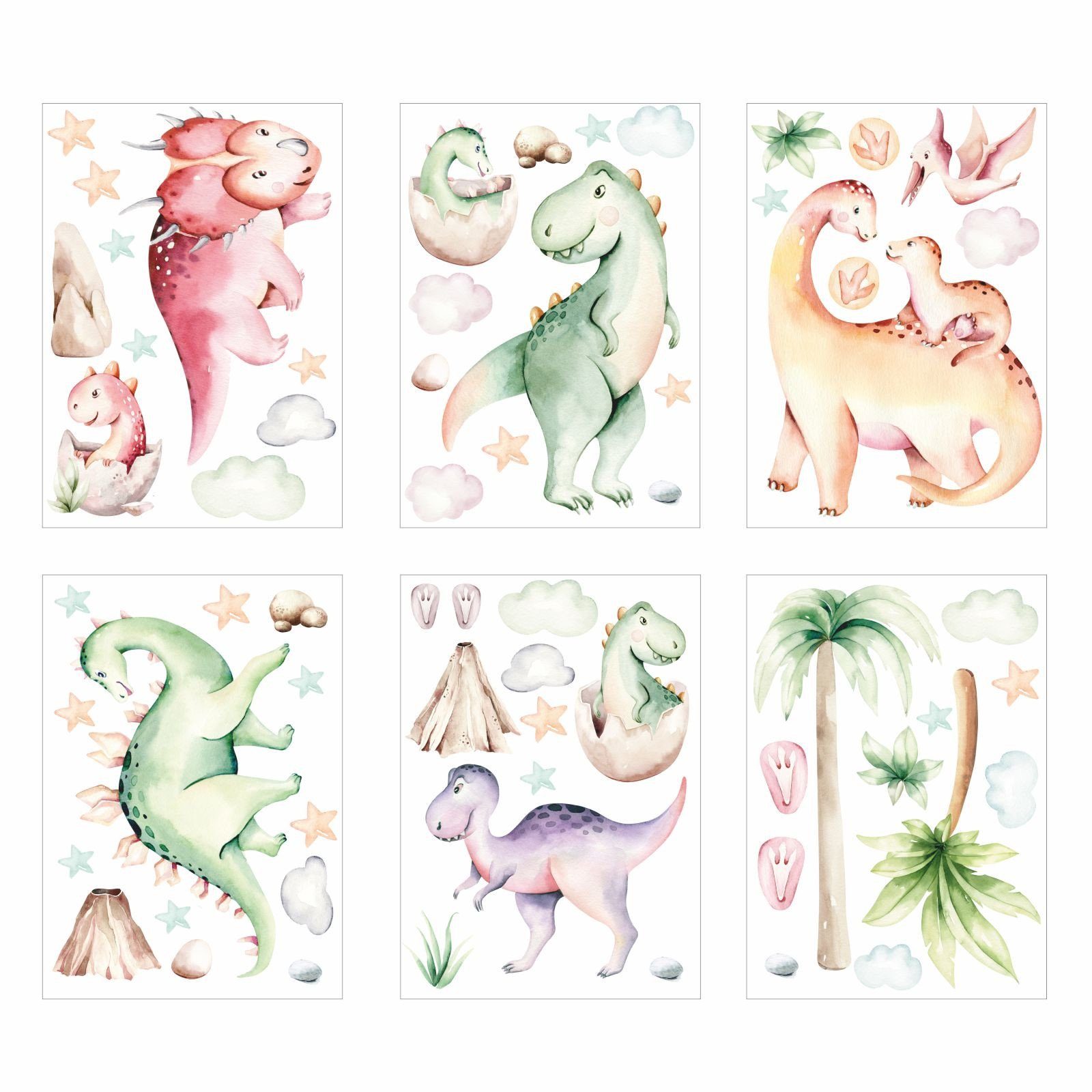 nikima Fensterdekoration »Fensterbilder Dinosaurier selbstklebend