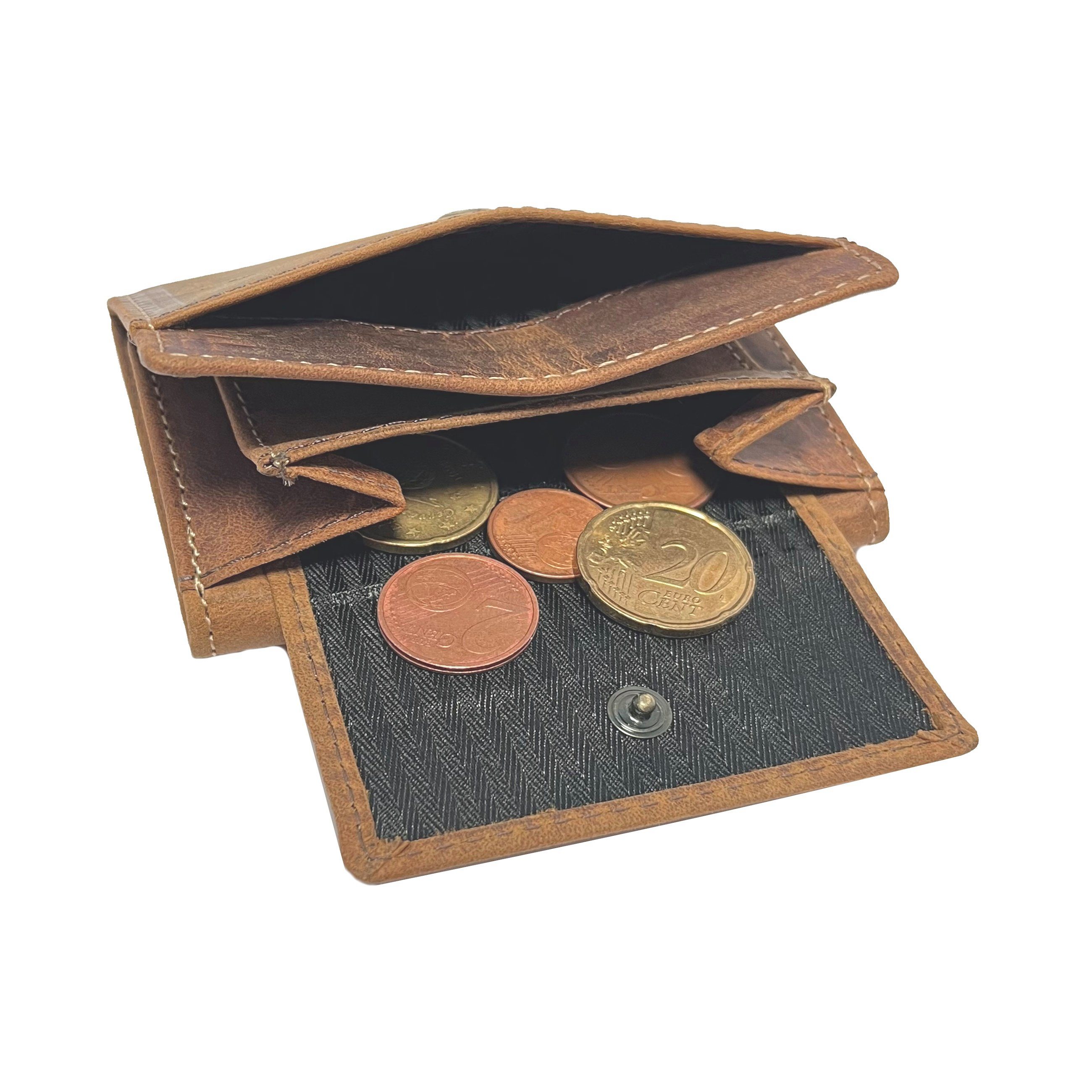 Buffalo Hill Mini Geldbörse,Büffelleder Portemonnaie >7 günstig online kaufen