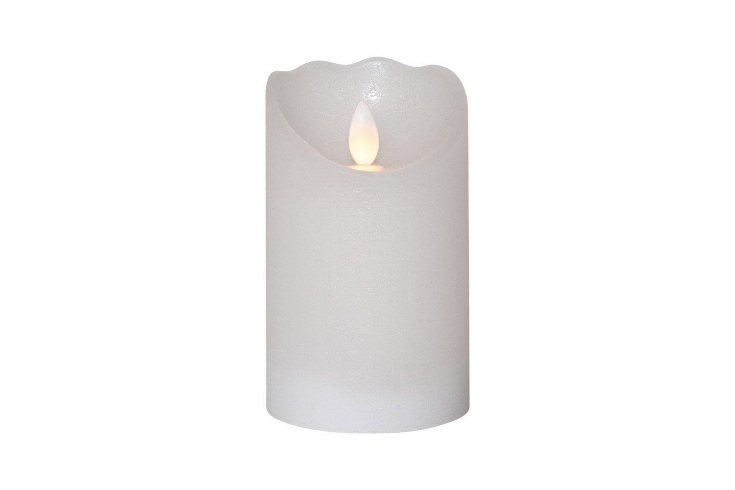 STAR TRADING LED-Kerze Glow (1-tlg), weiß 6/18h Timer 2 LEDs 7,5x12,5cm