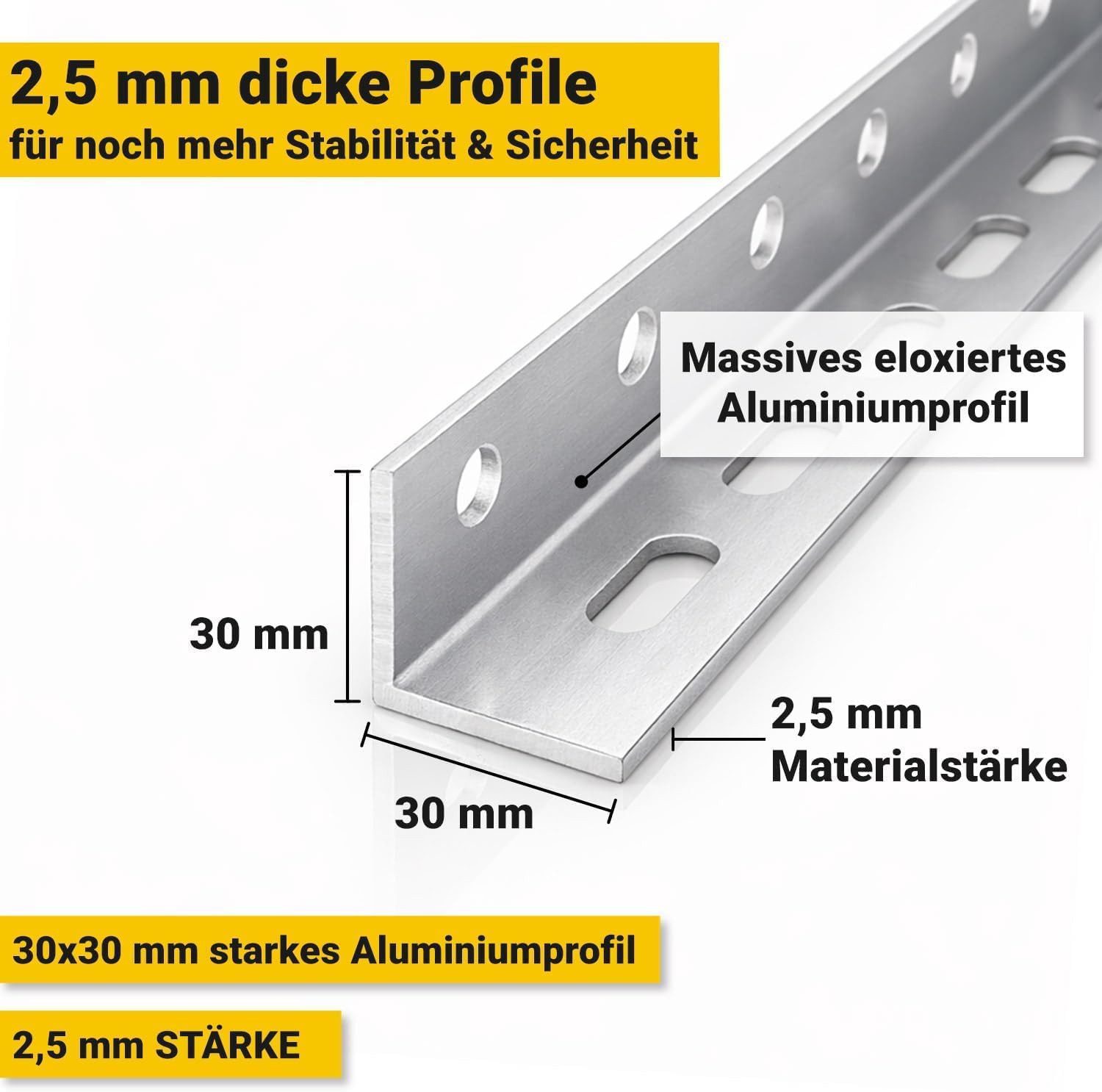avoltik Solarmodul-Halterung Solarpanel Halterung Flachdach Montageset 114 cm - Alu 6005-T5, (Set, Set für 2 Solarmodule in Silber oder Schwarz, Korrosionsbeständig, stabile Ausführung)