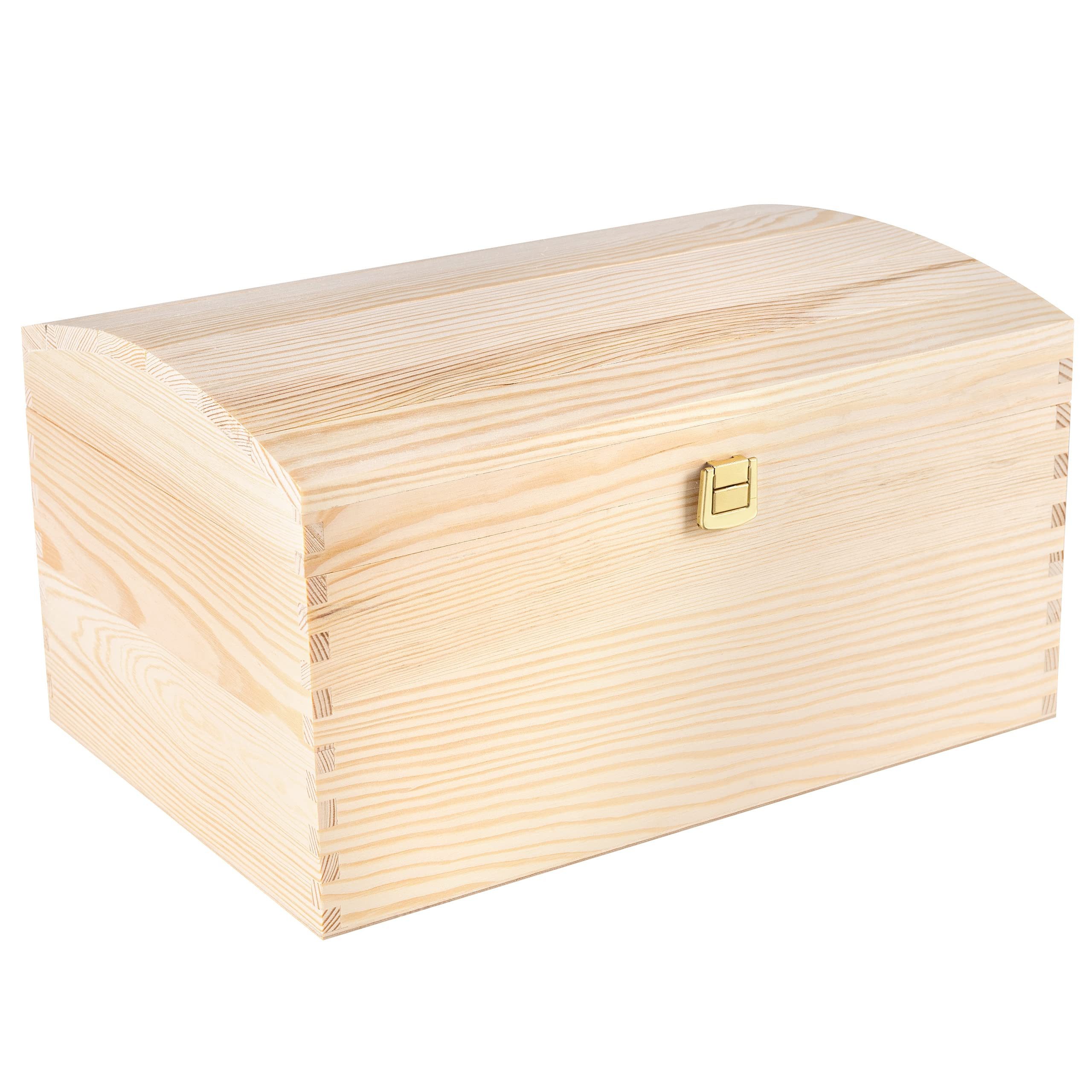 Creative Deco Allzweckkiste Holztruhe Holzkiste mit Deckel und Schloss