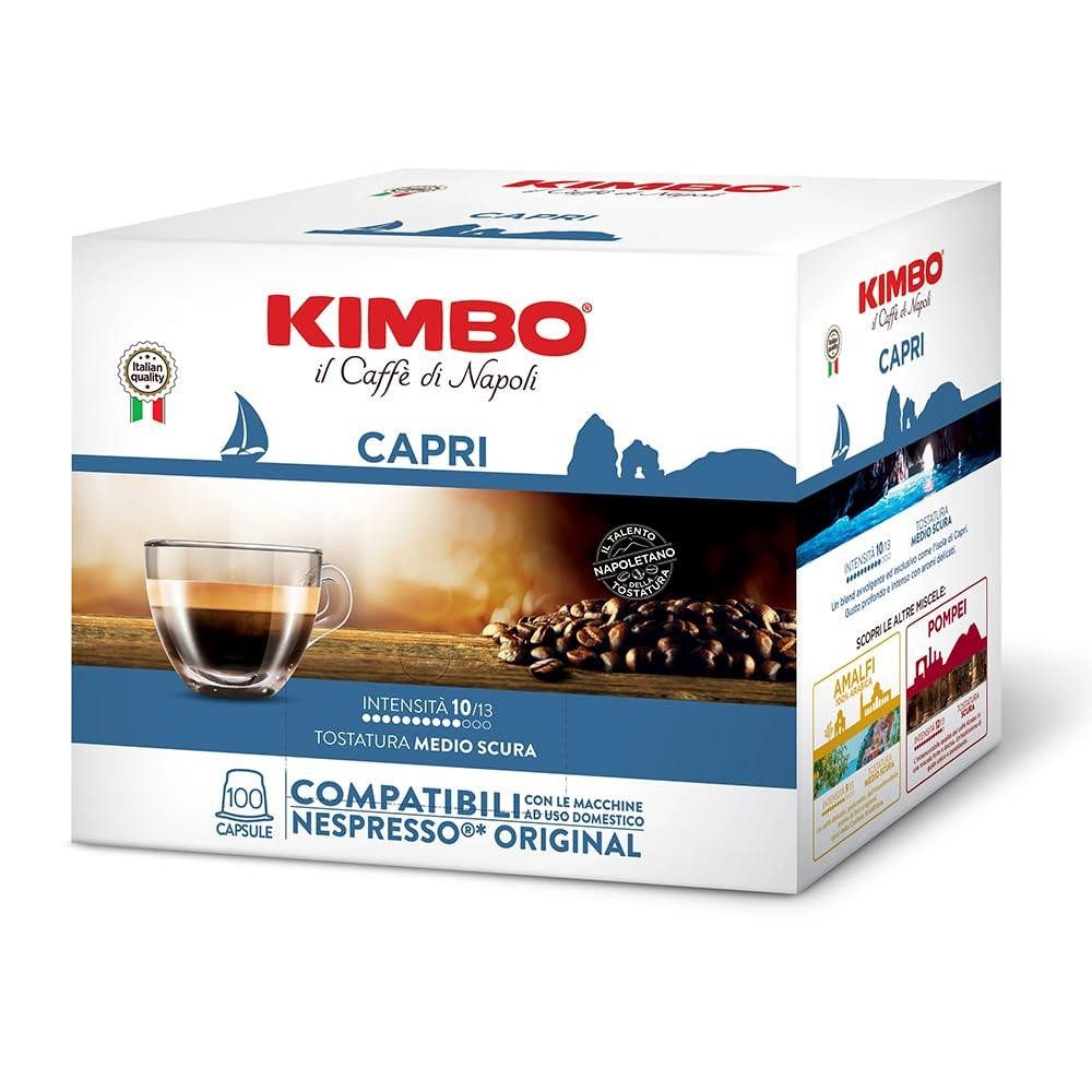 Kimbo Kaffee CAPRI Kapseln 100Stk Kaffeekapseln für Kapselmaschinen, 1 x 100 St., intensiv, harmonisch