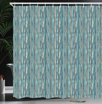 Abakuhaus Duschvorhang Moderner Digitaldruck mit 12 Haken auf Stoff Wasser Resistent Breite 175 cm, Höhe 180 cm, Streifen Aquarell Rustic Linien