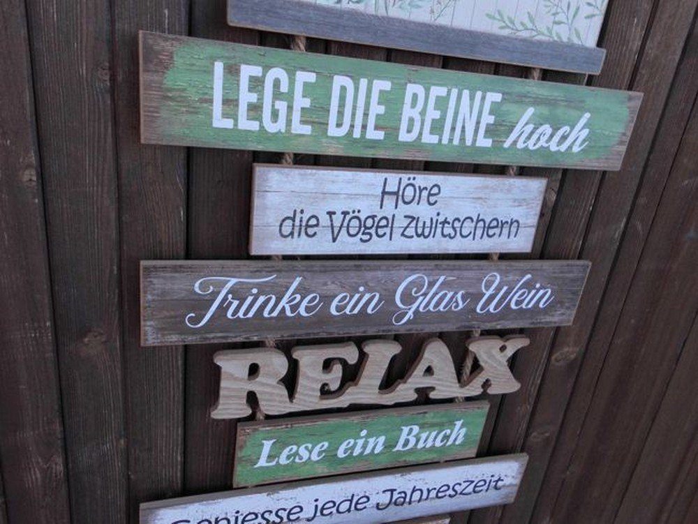 Deko-Impression Wanddekoobjekt Dekoratives Schild Balkonregeln Holz günstig online kaufen