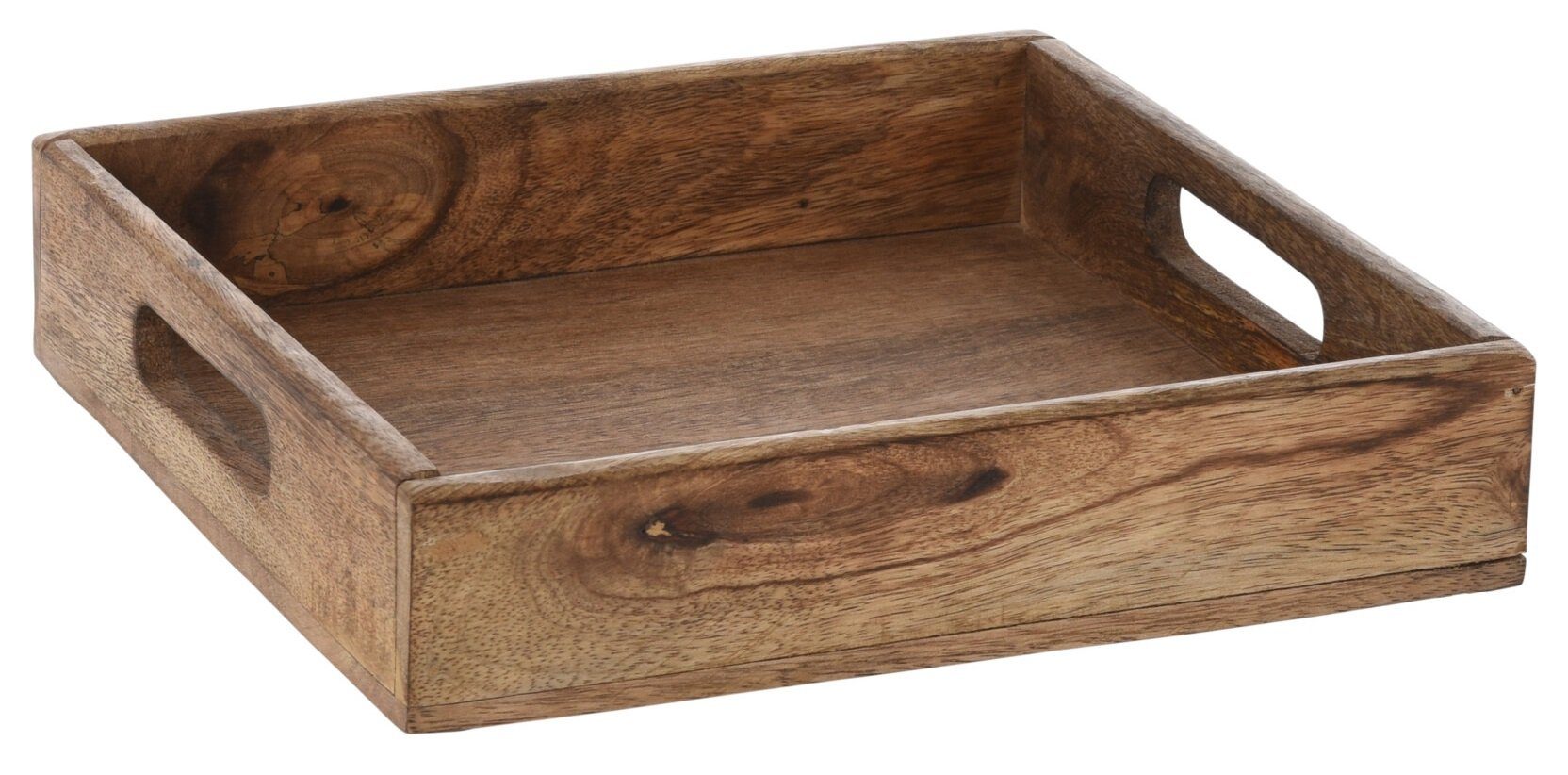 Dekotablett Tablett Mangoholz Dekotablett Serviertablett braun natur Holztablett