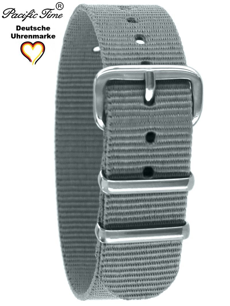 Pacific Time Uhrenarmband Wechselarmband Textil Nylon 16mm, Gratis Versand – Bild 3 von 5