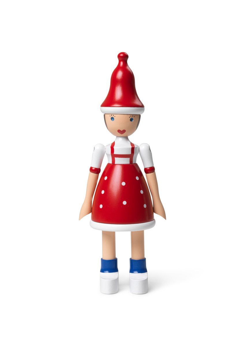 Dekofigur Kay Bojesen Weihnachtsmädchen Lise rot/blau/weiss