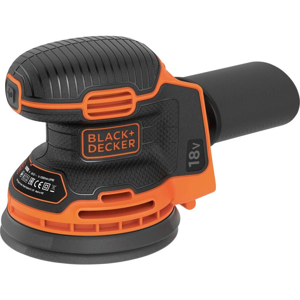 Black + Decker Exzenterschleifer Akku-Exzenterschleifer ohne Akku, ohne Ladegerät 18 V Ø 125 mm, ohne Akku, ohne Ladegerät