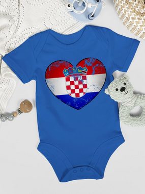 Shirtracer Shirtbody Kroatien Croatia 2024 Fussball EM Fanartikel Baby