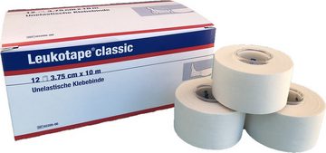 BSN medical GmbH Kinesiologie-Tape Leukotape classic weiß - Unelastische Klebebinde (Kartoninhalt: 12 Rollen, 12-St) 3,75 cm x 10 m
