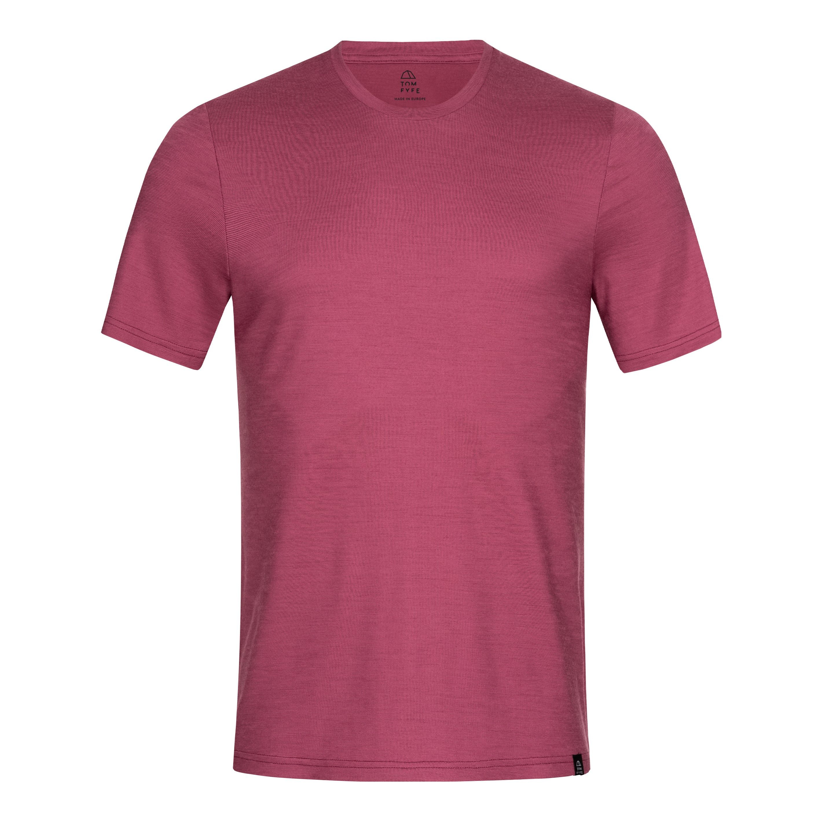 T-Shirt TOM FYFE Merino T-Shirt Slim Fit Herren Brombeere / S