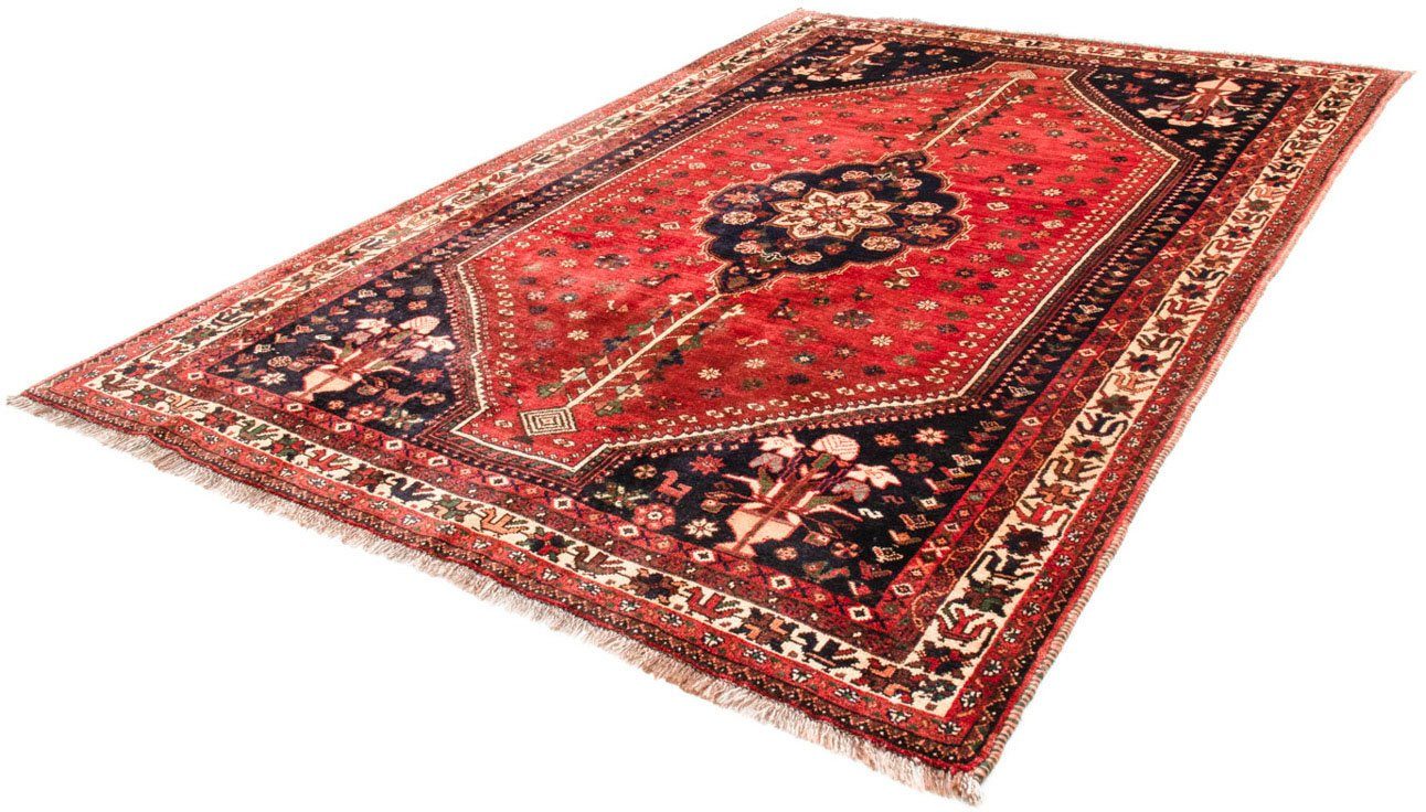 Wollteppich Shiraz Medaillon Rosso scuro 305 x 208 cm, morgenland, rechteckig, Höhe: 10 mm, Unikat mit Zertifikat