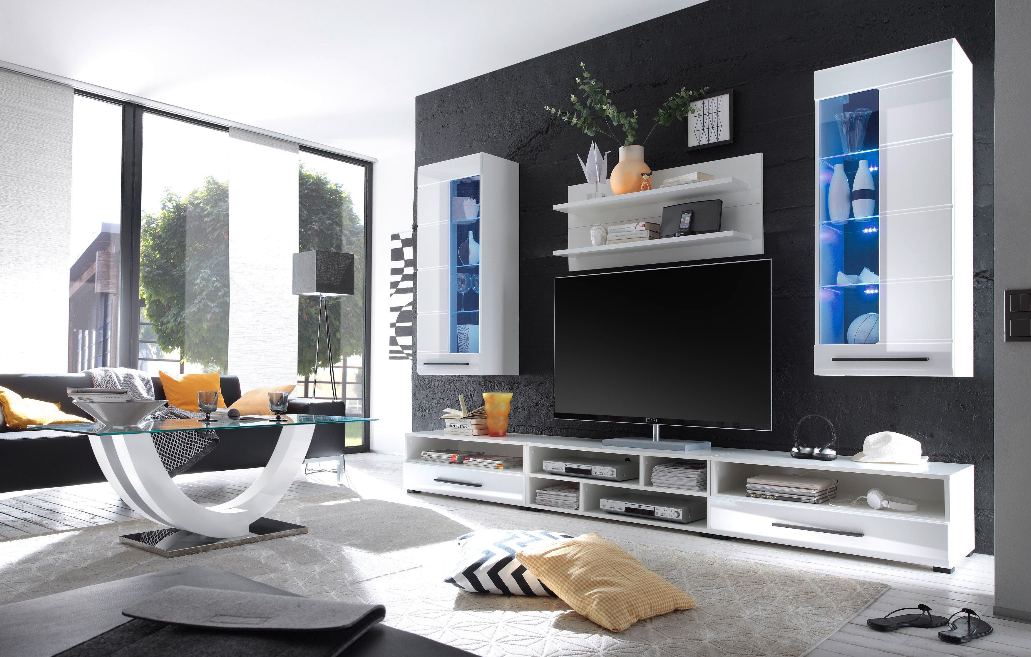 Stolkom Sp.z.o.o. Couchtisch Swing Glastisch, Wohnzimmertisch mit Glas, BxH günstig online kaufen