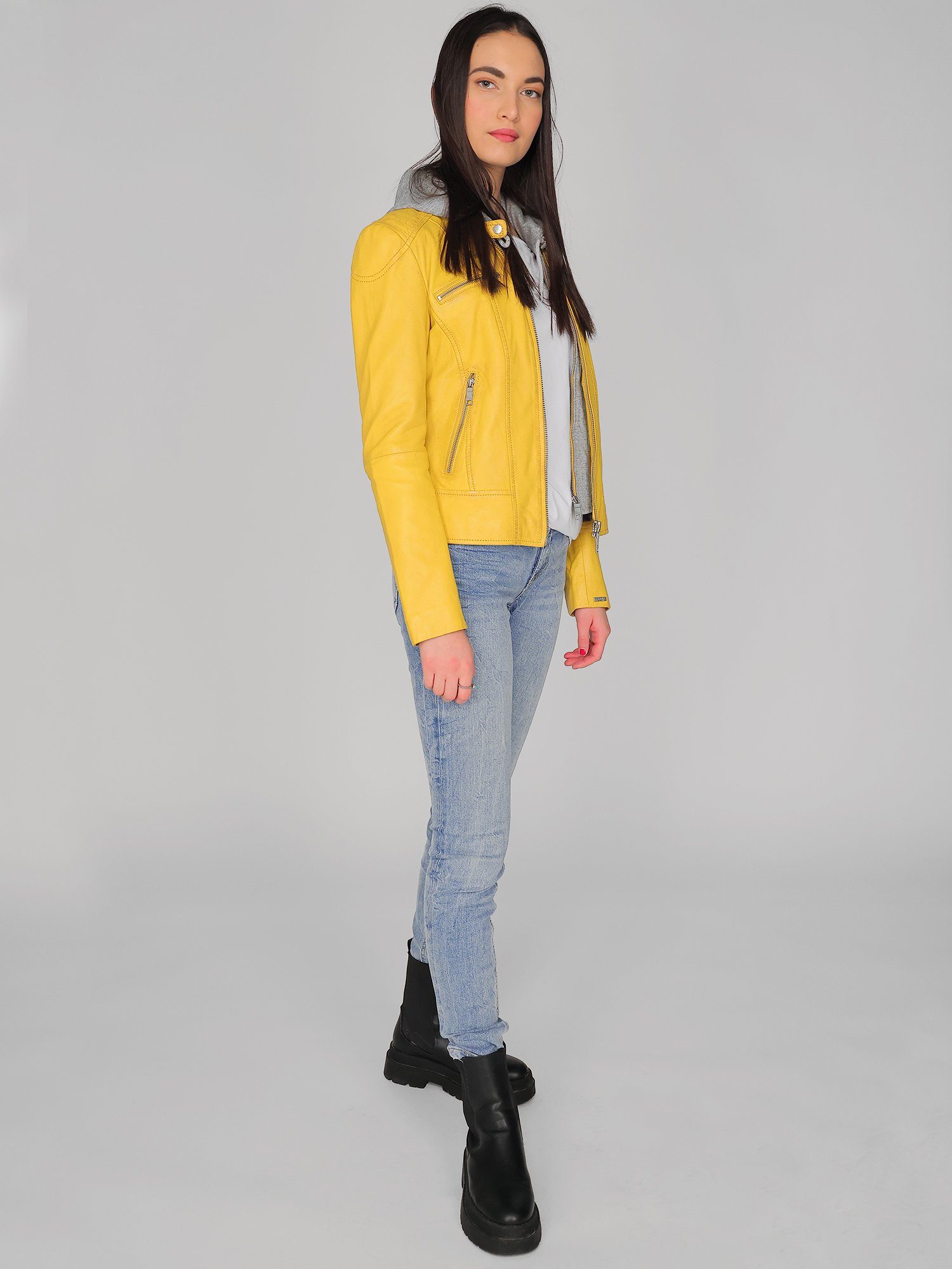 Lederjacke Mico yellow Maze