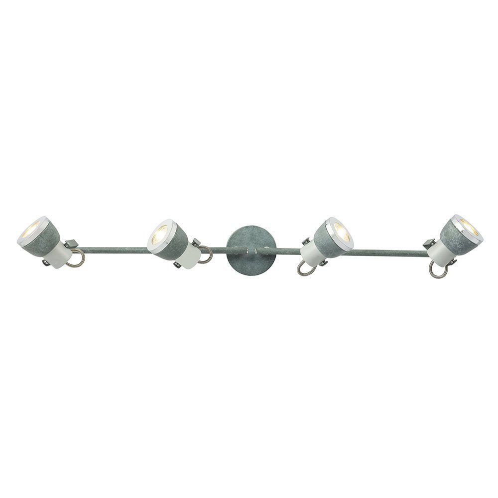 LED grau etc-shop 4 Deckenstrahler schwenkbar Warmweiß, Deckenleuchte, inklusive, Flammig Deckenlampe Leuchtmittel