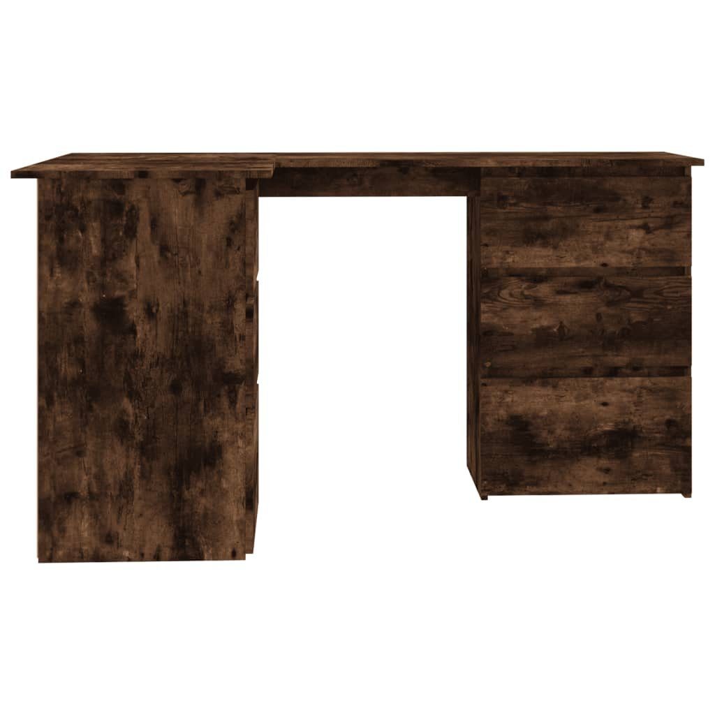 Räuchereiche Räuchereiche Eckschreibtisch 145x100x76 cm Räuchereiche Schreibtisch | vidaXL Holzwerkstoff