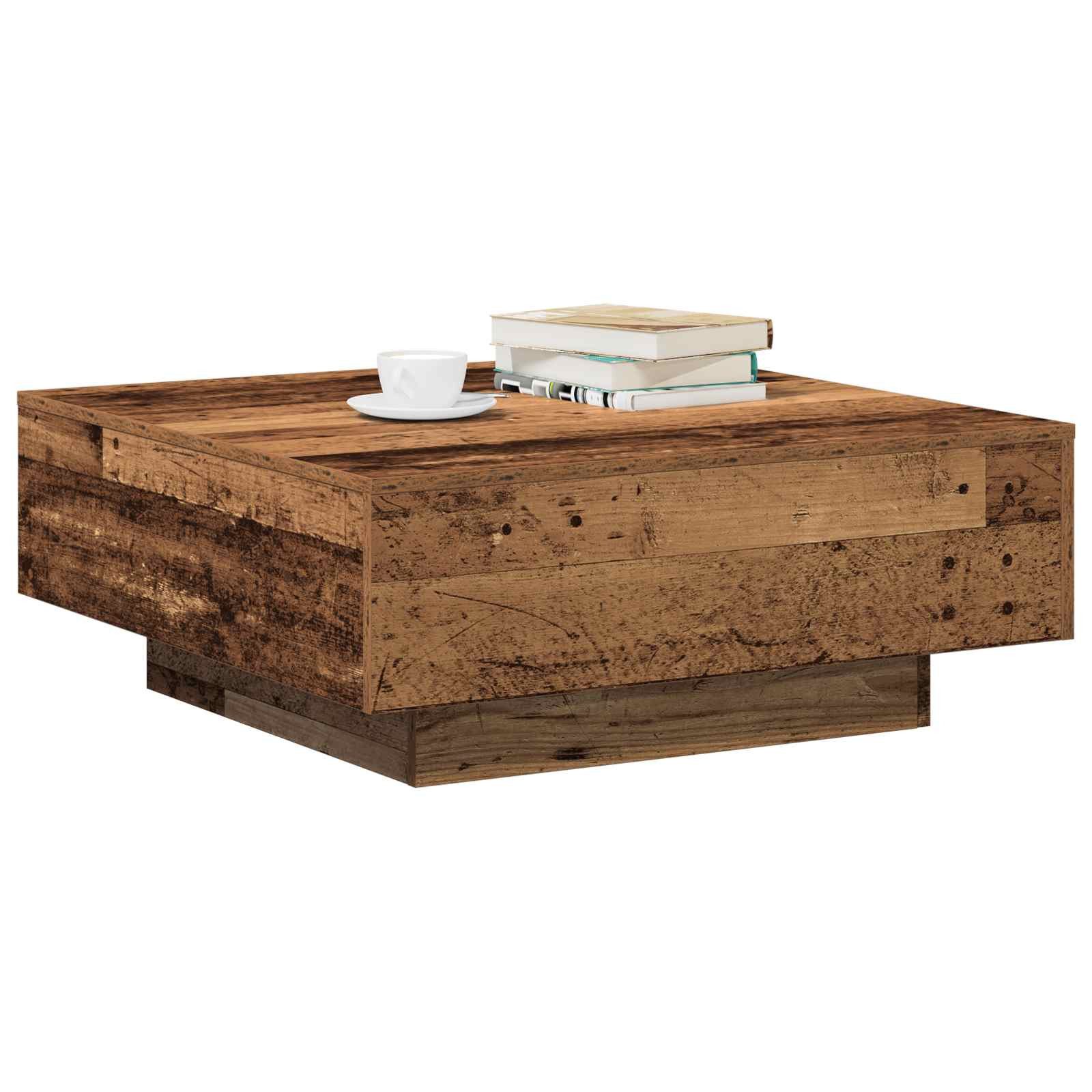 vidaXL Couchtisch Couchtisch Altholz 80 x 80 x 31 cm (1-St)