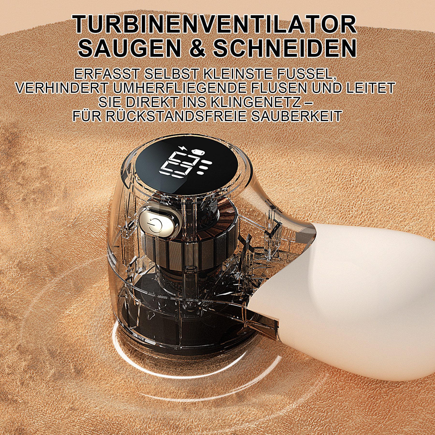 Senmudi Fusselrasierer Stoffrasierer wiederaufladbarer Fusselentferner Pullover Defuzzer, für gröbere Wolloberflächen, tragbarer und kompakter Flusenrasierer