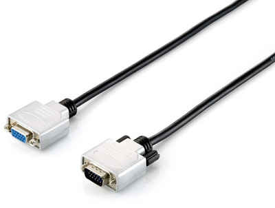 Equip Equip VGA Kabel Verl. HD15 St/Bu 1.80m 1920x1080/60Hz sw/si Polybeute Video-Kabel